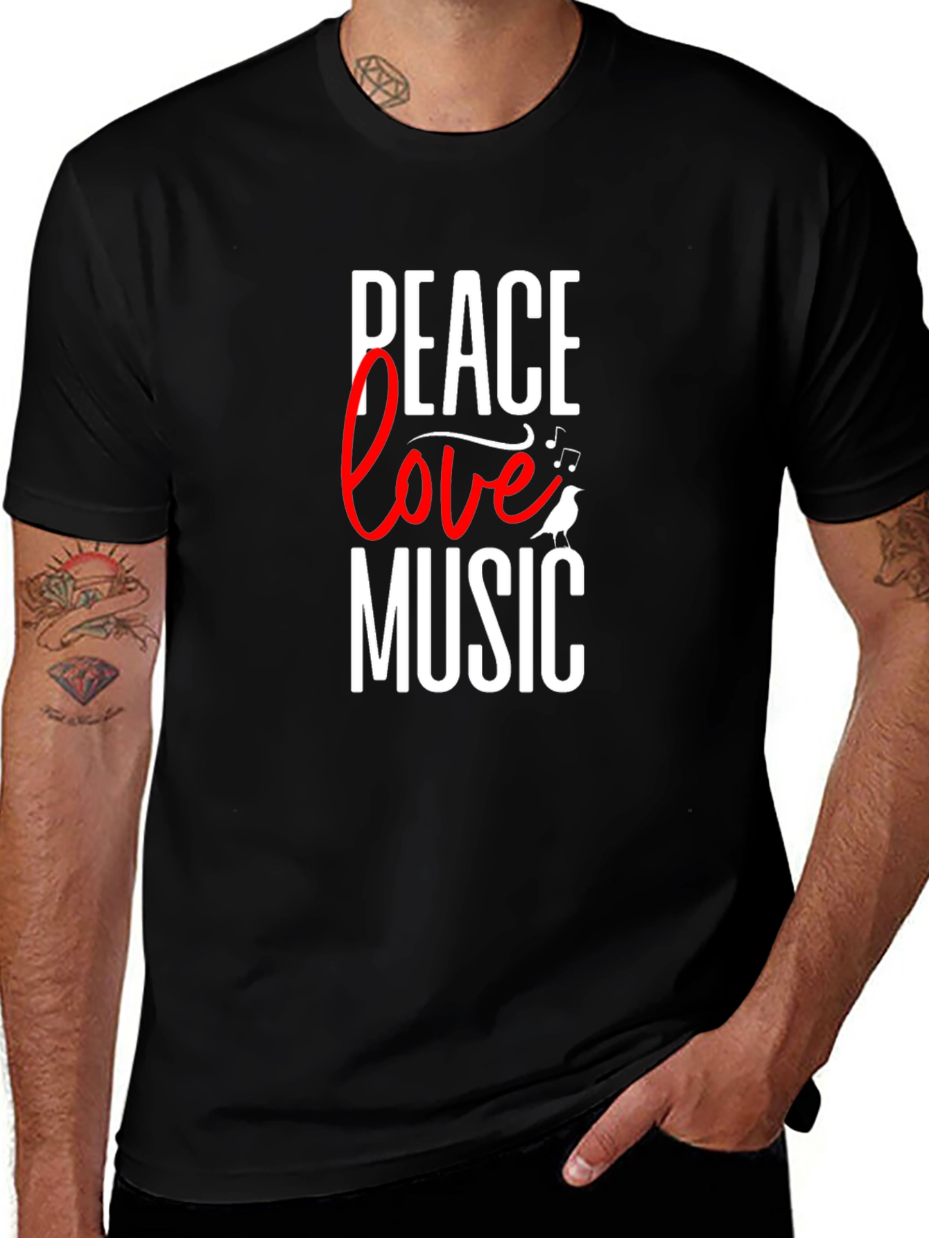 Peace Love Music Graphic Tee