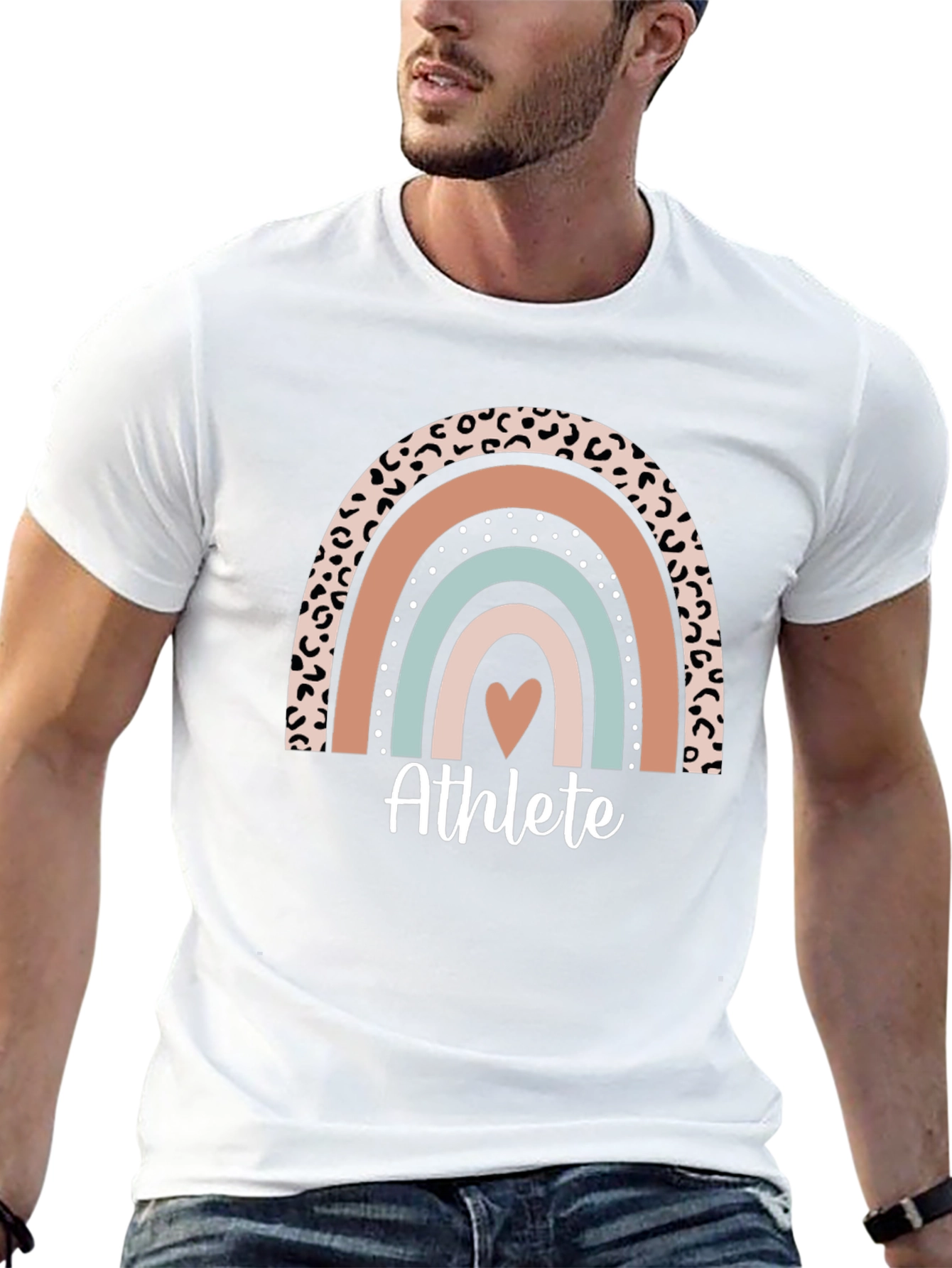 Athlete Rainbow Heart T-Shirt - Unisex