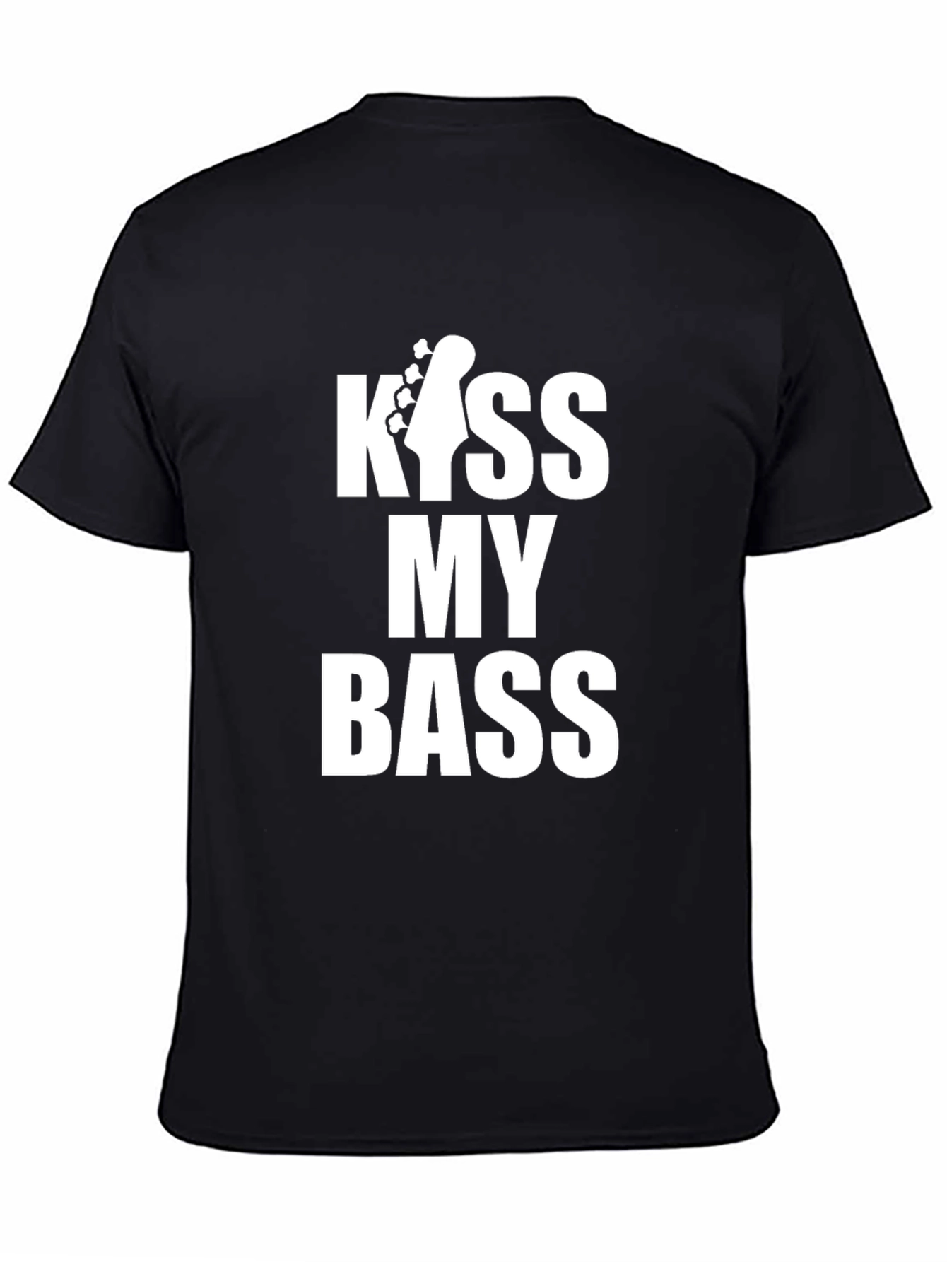 Kiss My Bass Guitar Black T-Shirt