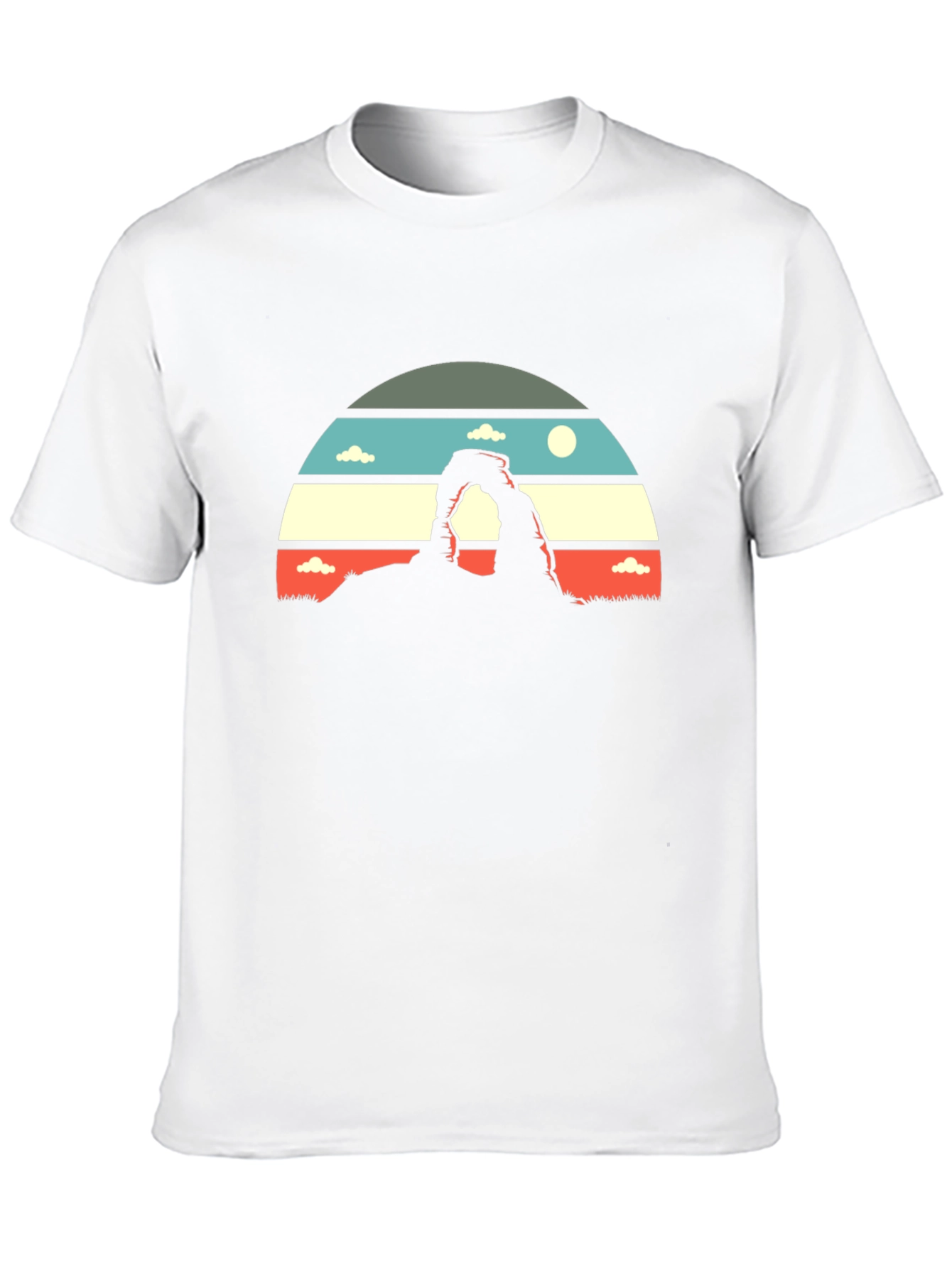 Retro Landscape Graphic Tee - Black