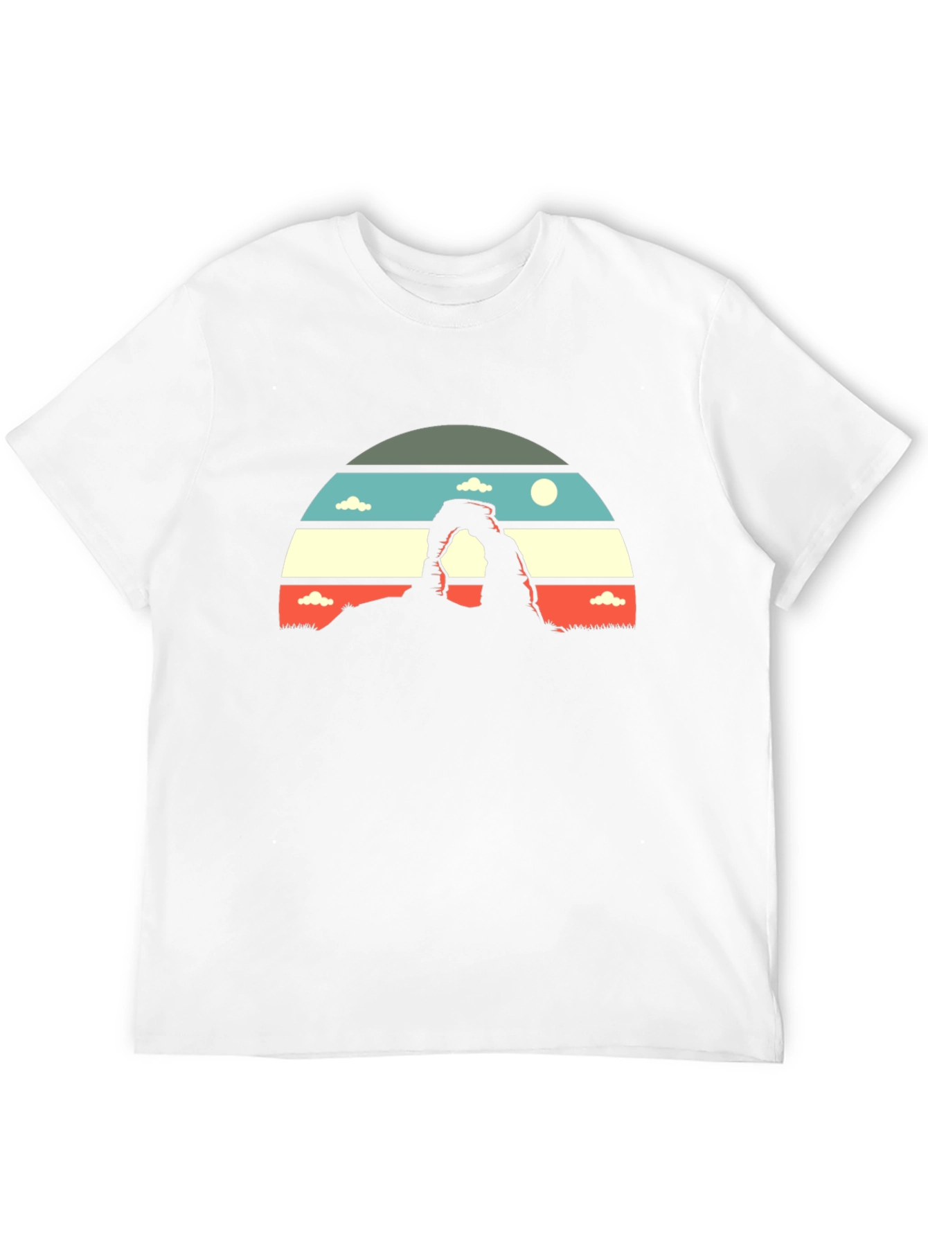 Retro Landscape Graphic Tee - Black