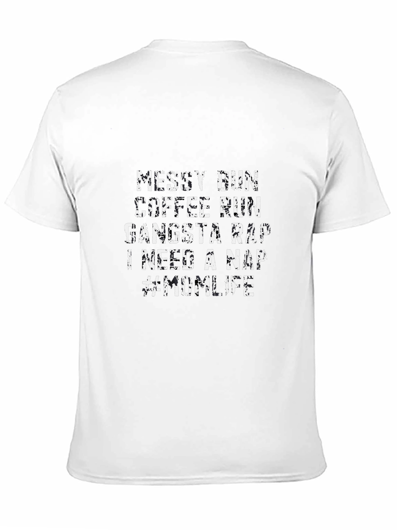 Messy Bun Mom Life Graphic Tee - Black