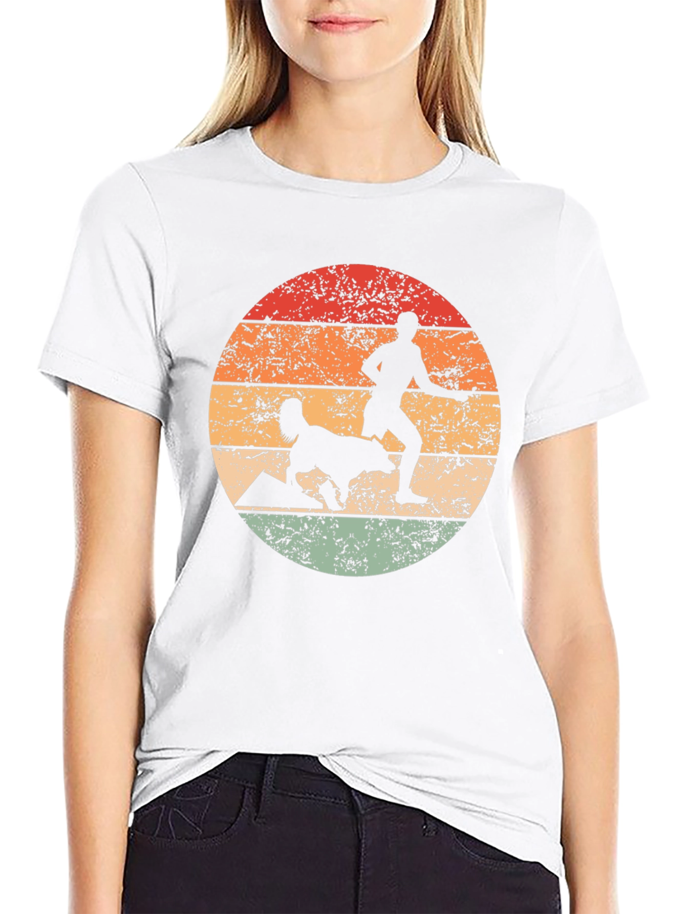 Retro Dog Agility Silhouette T-Shirt