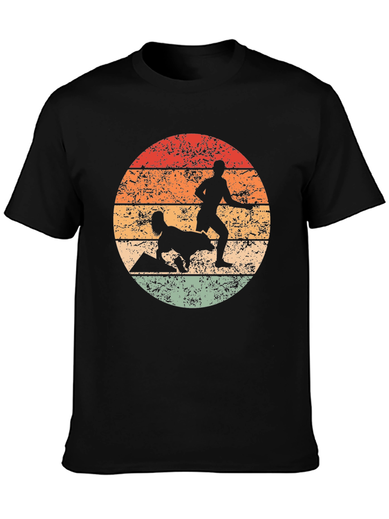 Retro Dog Agility Silhouette T-Shirt