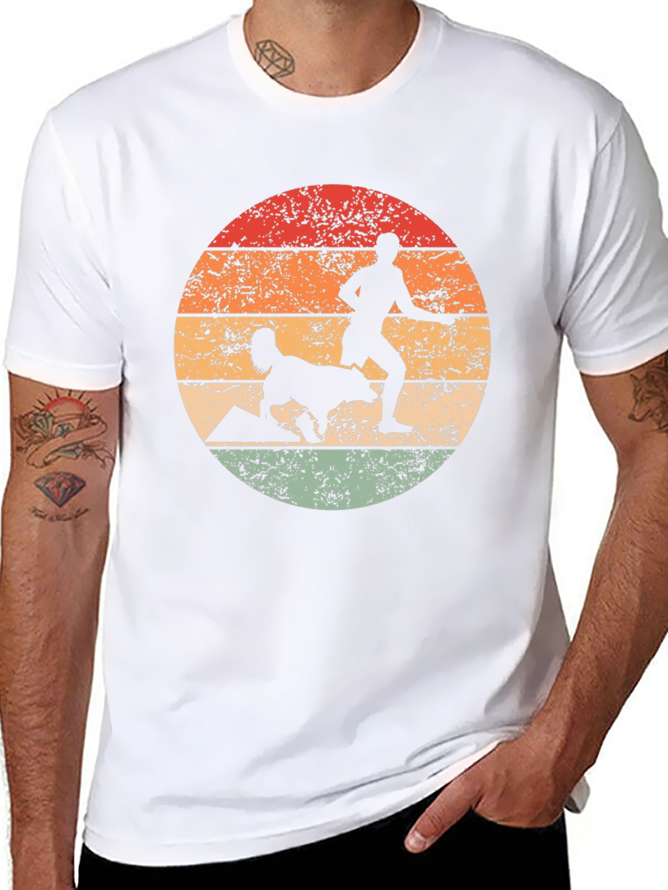 Retro Dog Agility Silhouette T-Shirt