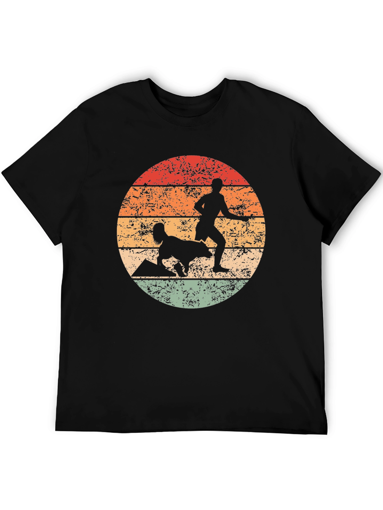 Retro Dog Agility Silhouette T-Shirt
