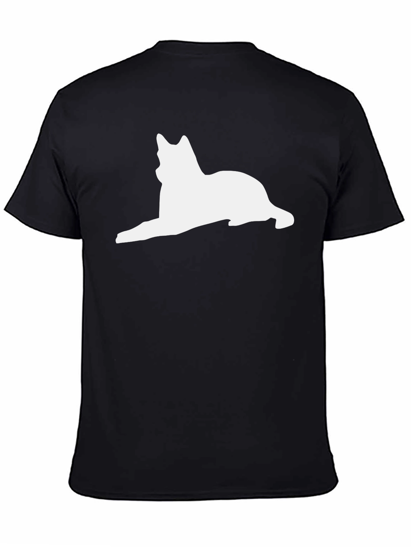 Cool Cat Silhouette Black T-Shirt