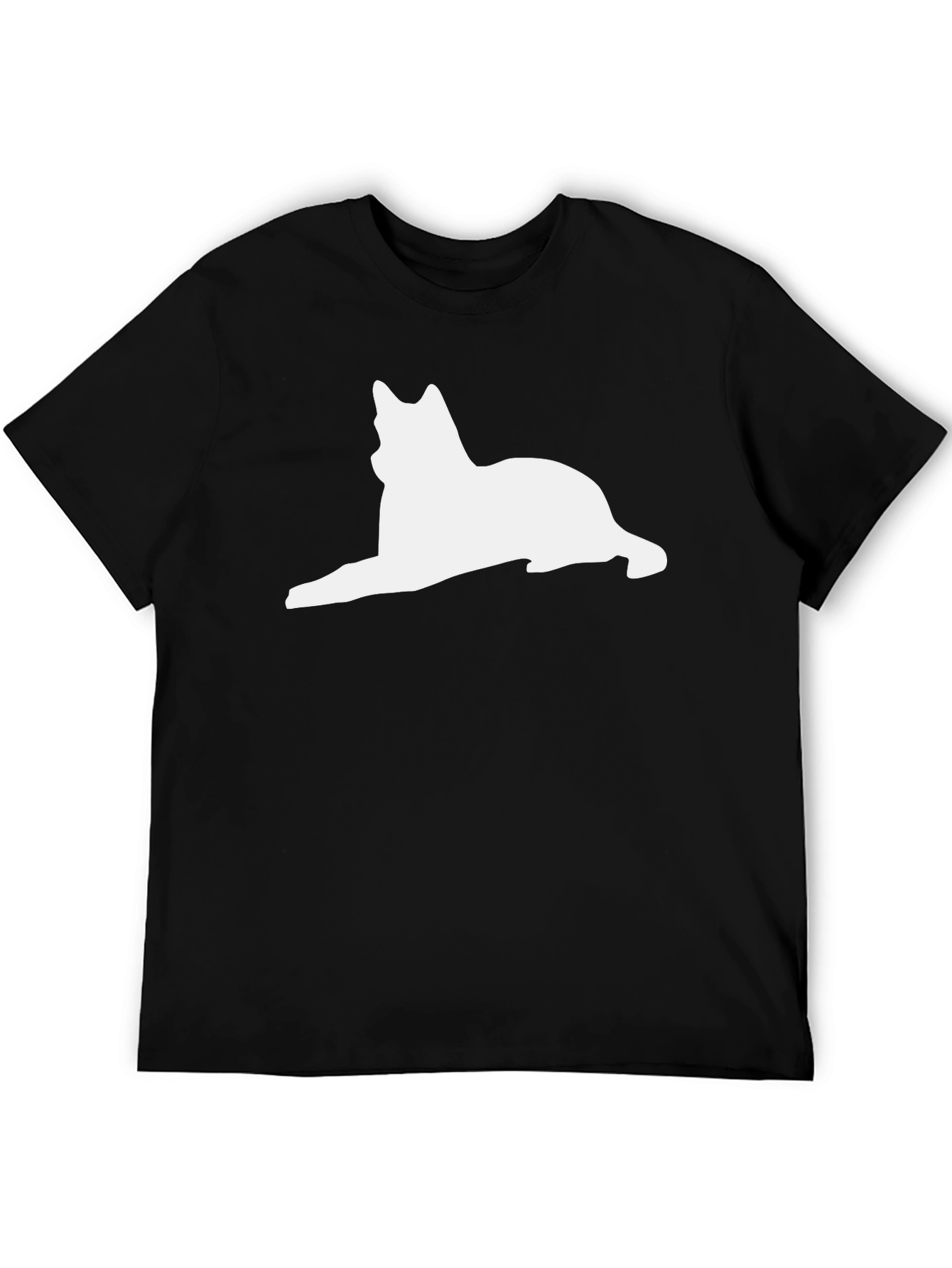 Cool Cat Silhouette Black T-Shirt