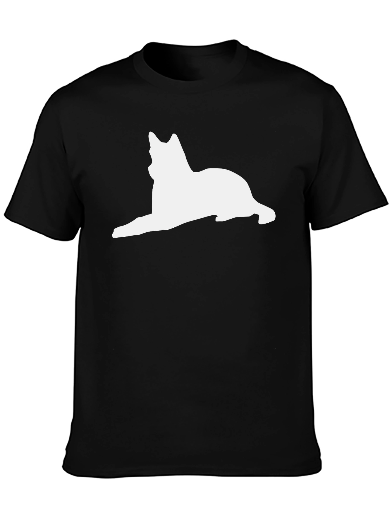Cool Cat Silhouette Black T-Shirt