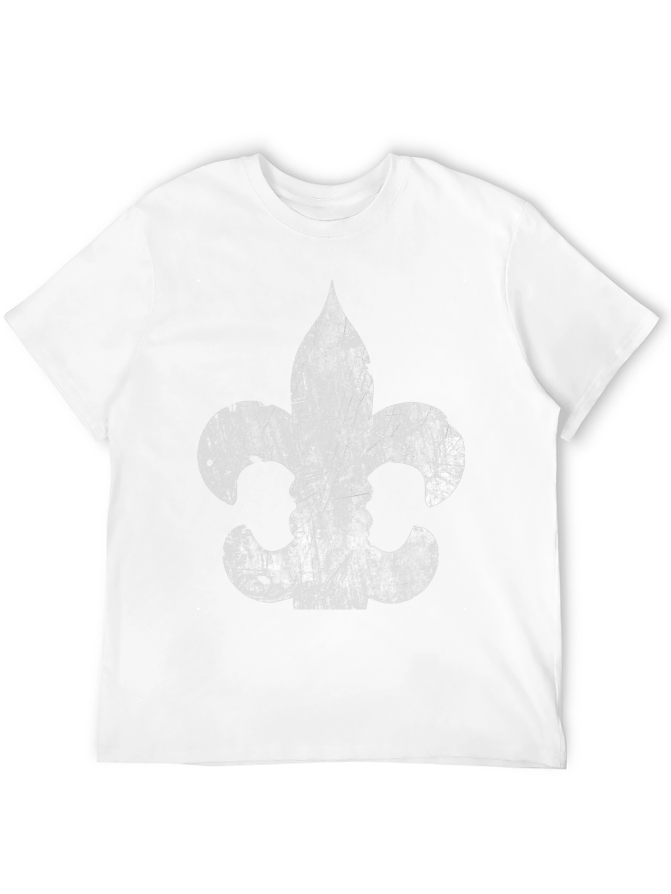 Fleur-de-Lis Distressed Graphic Tee - Black