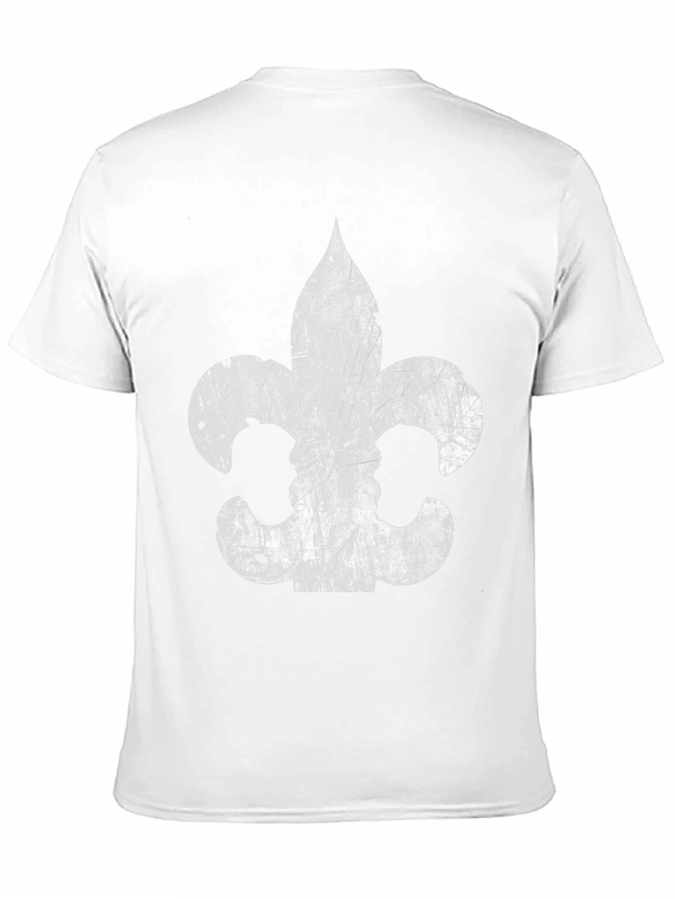 Fleur-de-Lis Distressed Graphic Tee - Black