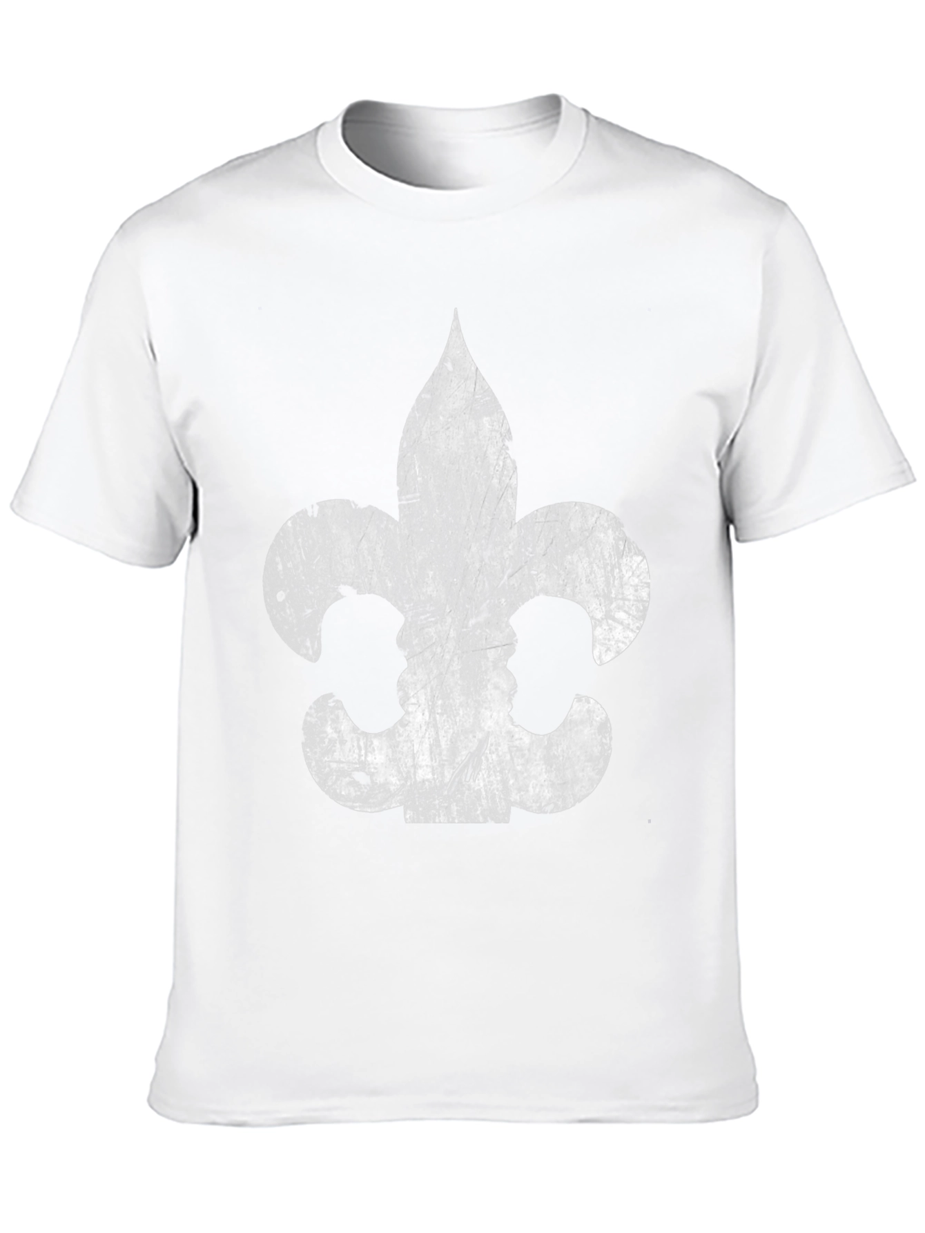 Fleur-de-Lis Distressed Graphic Tee - Black