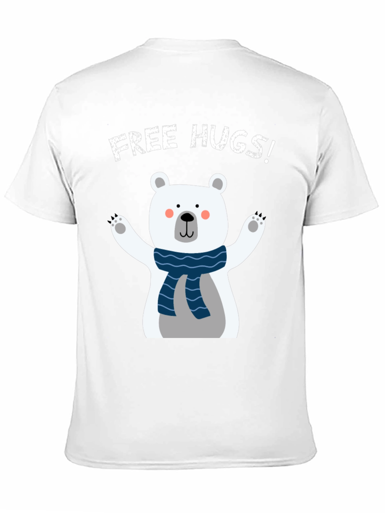 Free Hugs Polar Bear Graphic T-Shirt