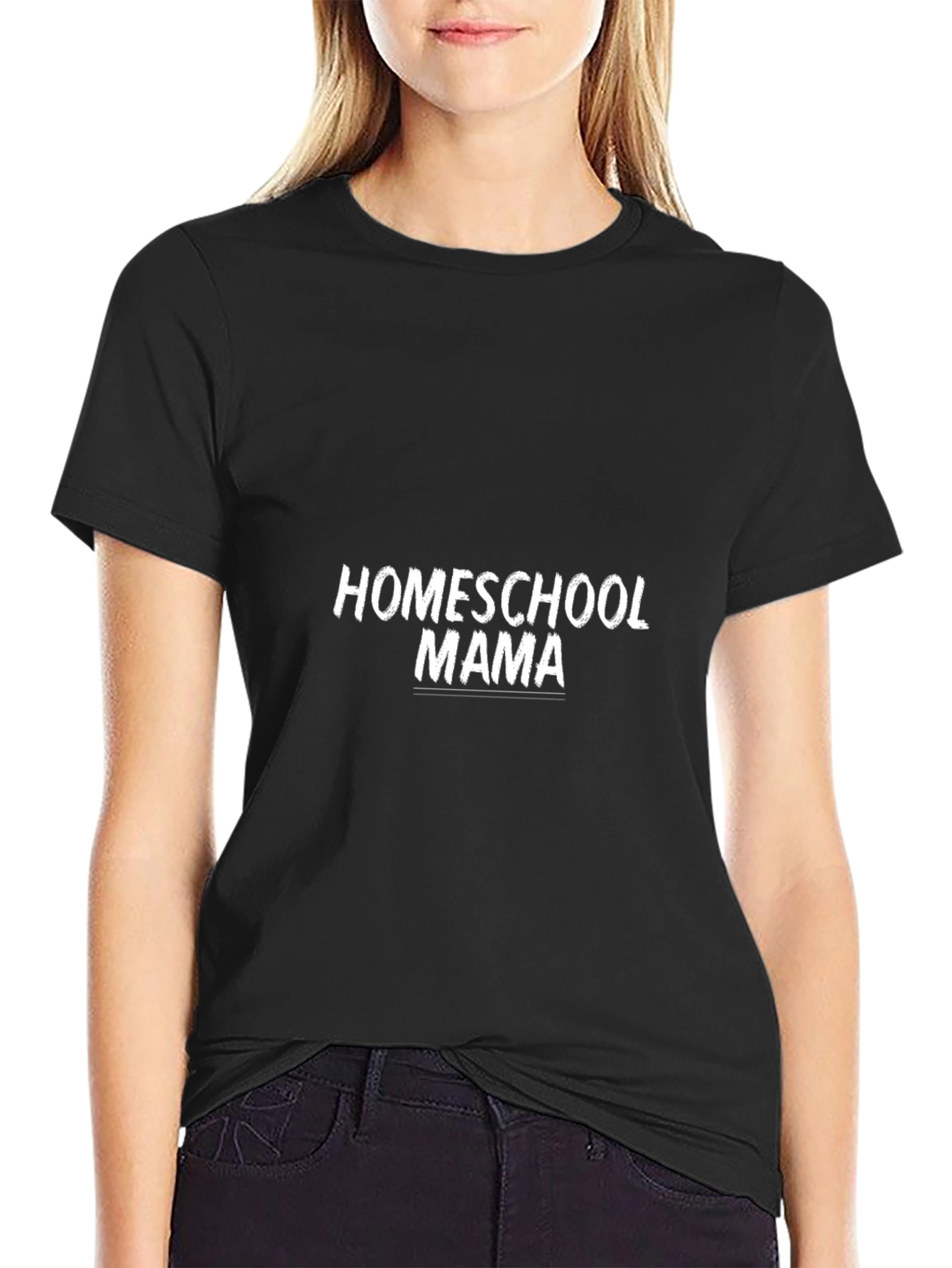 Homeschool Mama Graphic Tee - Black Cotton