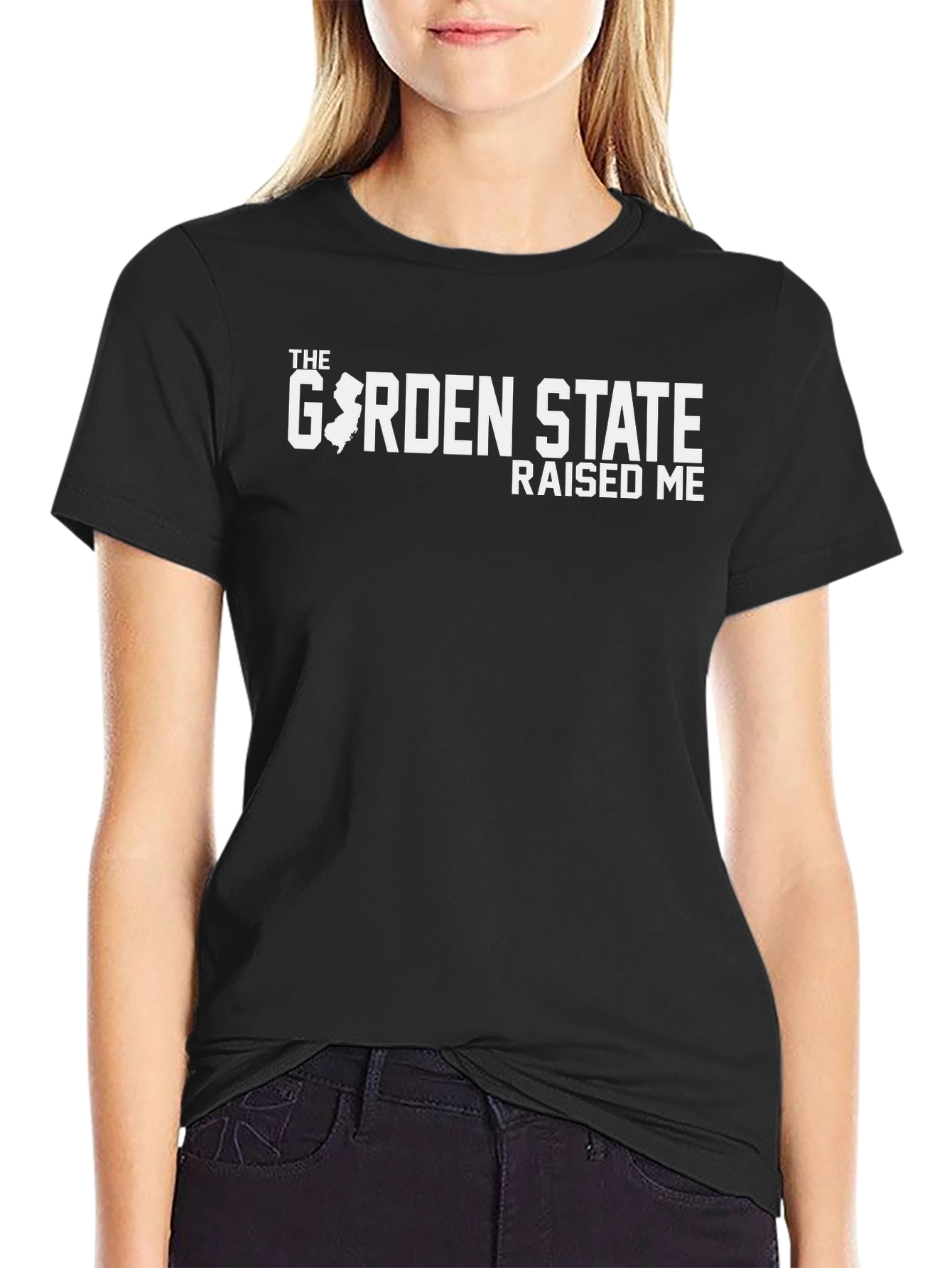 Garden State Raised Me Graphic T-Shirt - Black