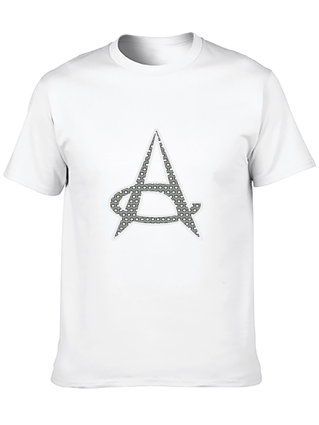 Mens Black Tee with Graphic A Print