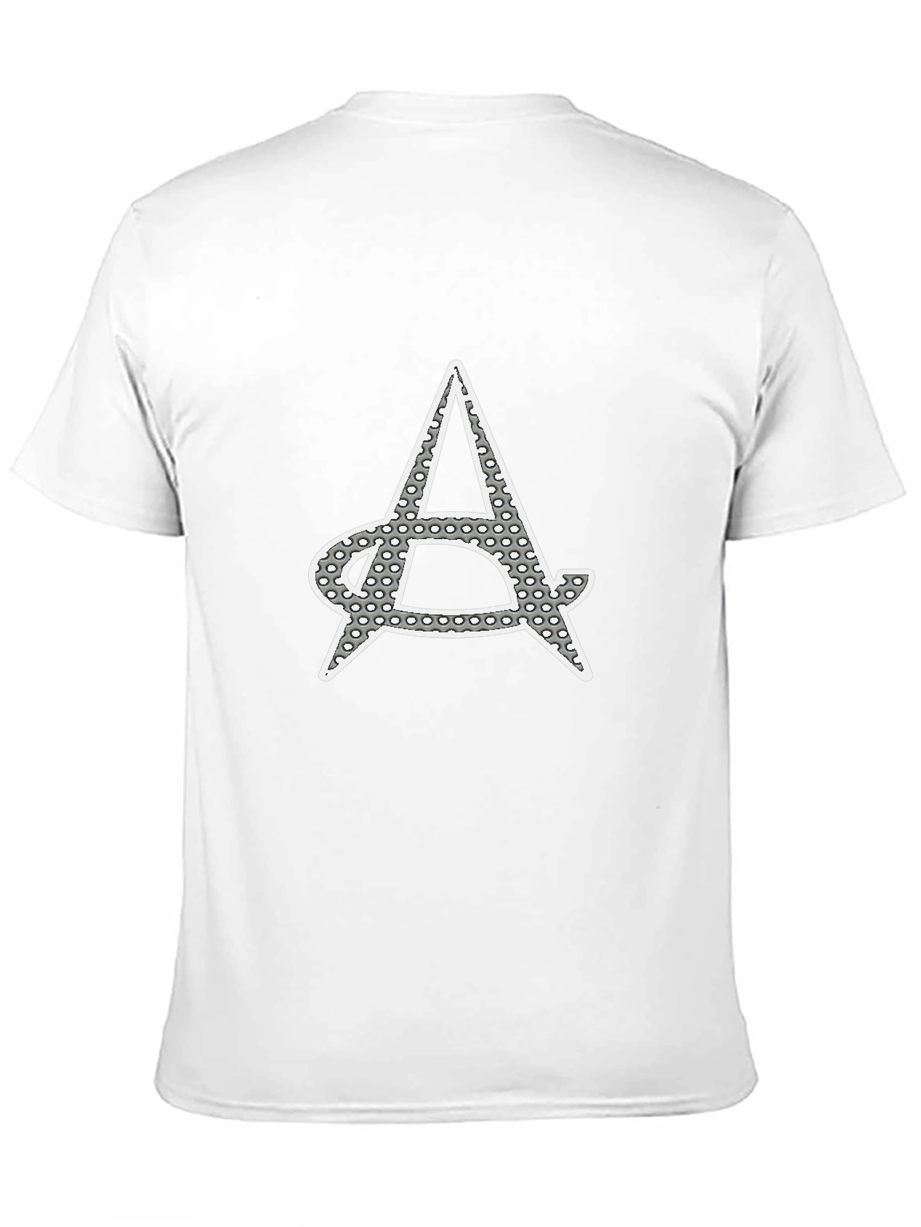 Mens Black Tee with Graphic A Print