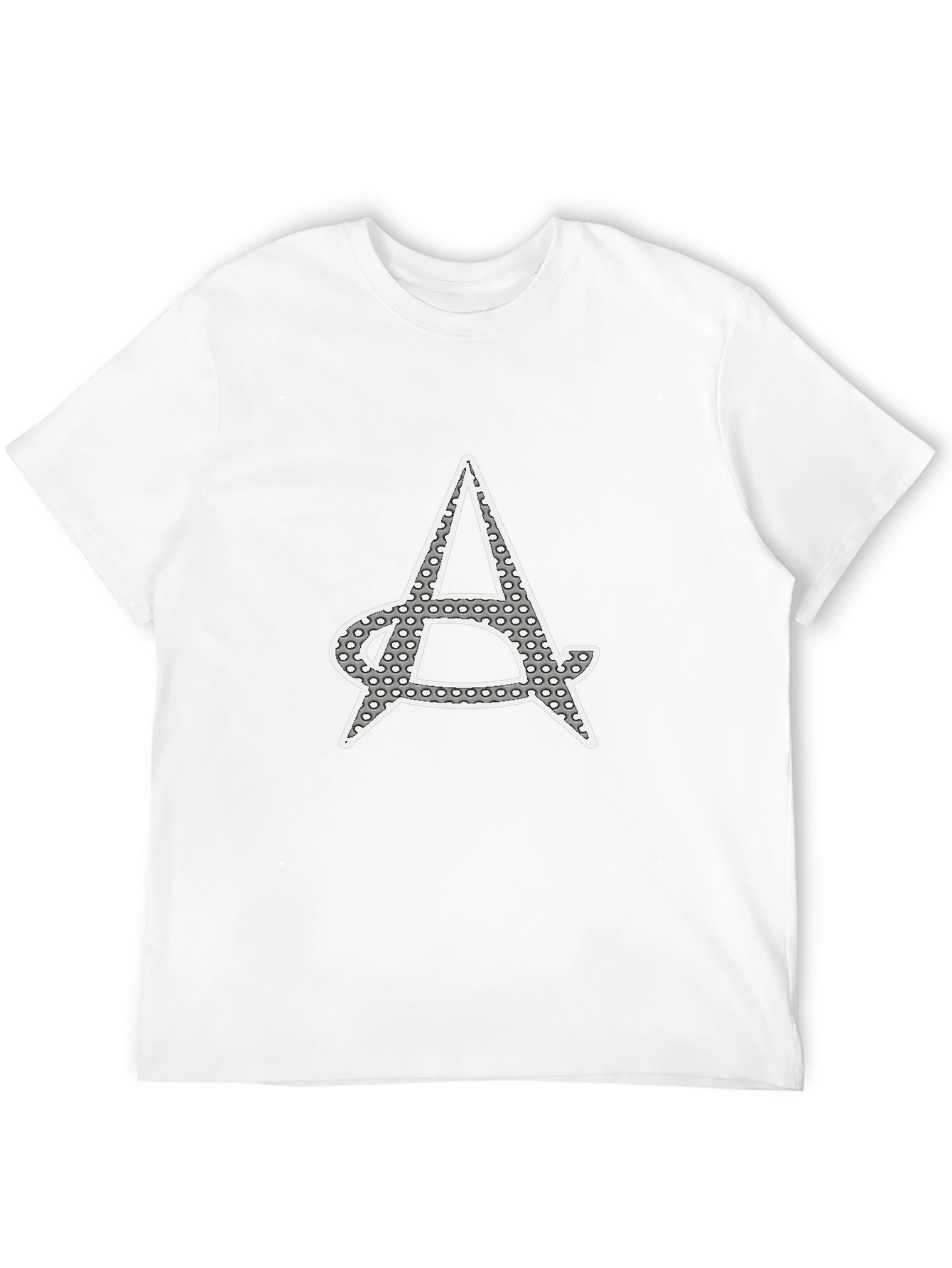 Mens Black Tee with Graphic A Print