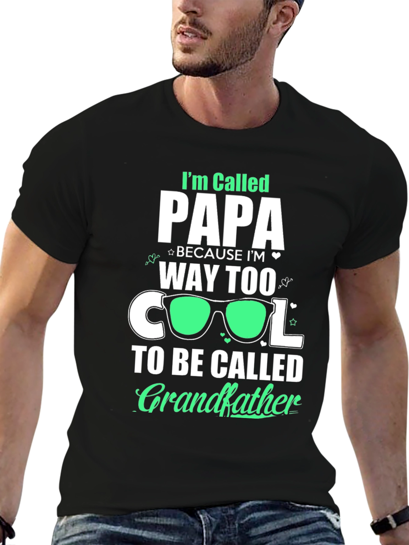 Cool Papa T-Shirt: Way Too Cool for Grandfather!