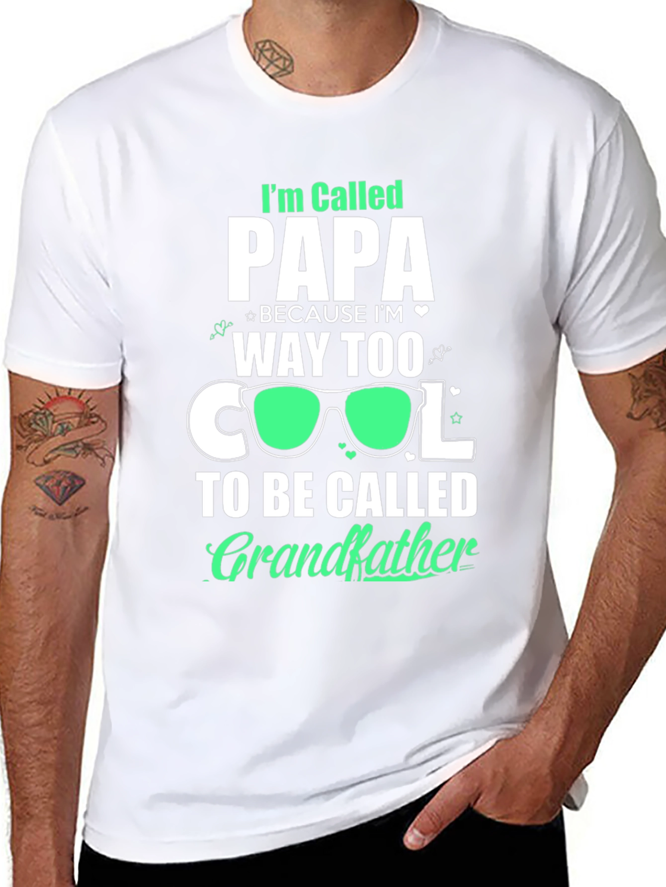 Cool Papa T-Shirt: Way Too Cool for Grandfather!