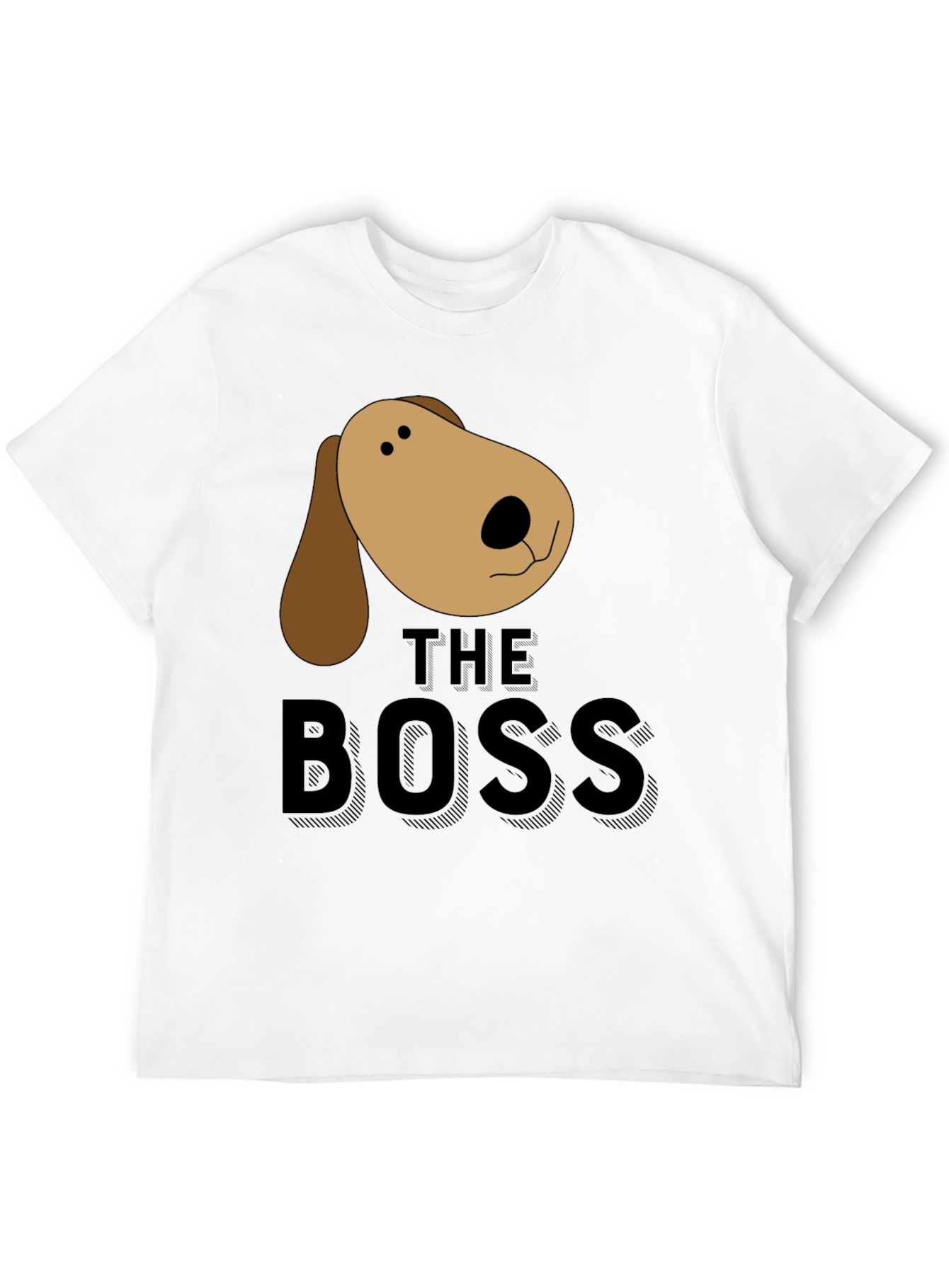 Dog Boss Graphic T-Shirt - Black Crew Neck Tee