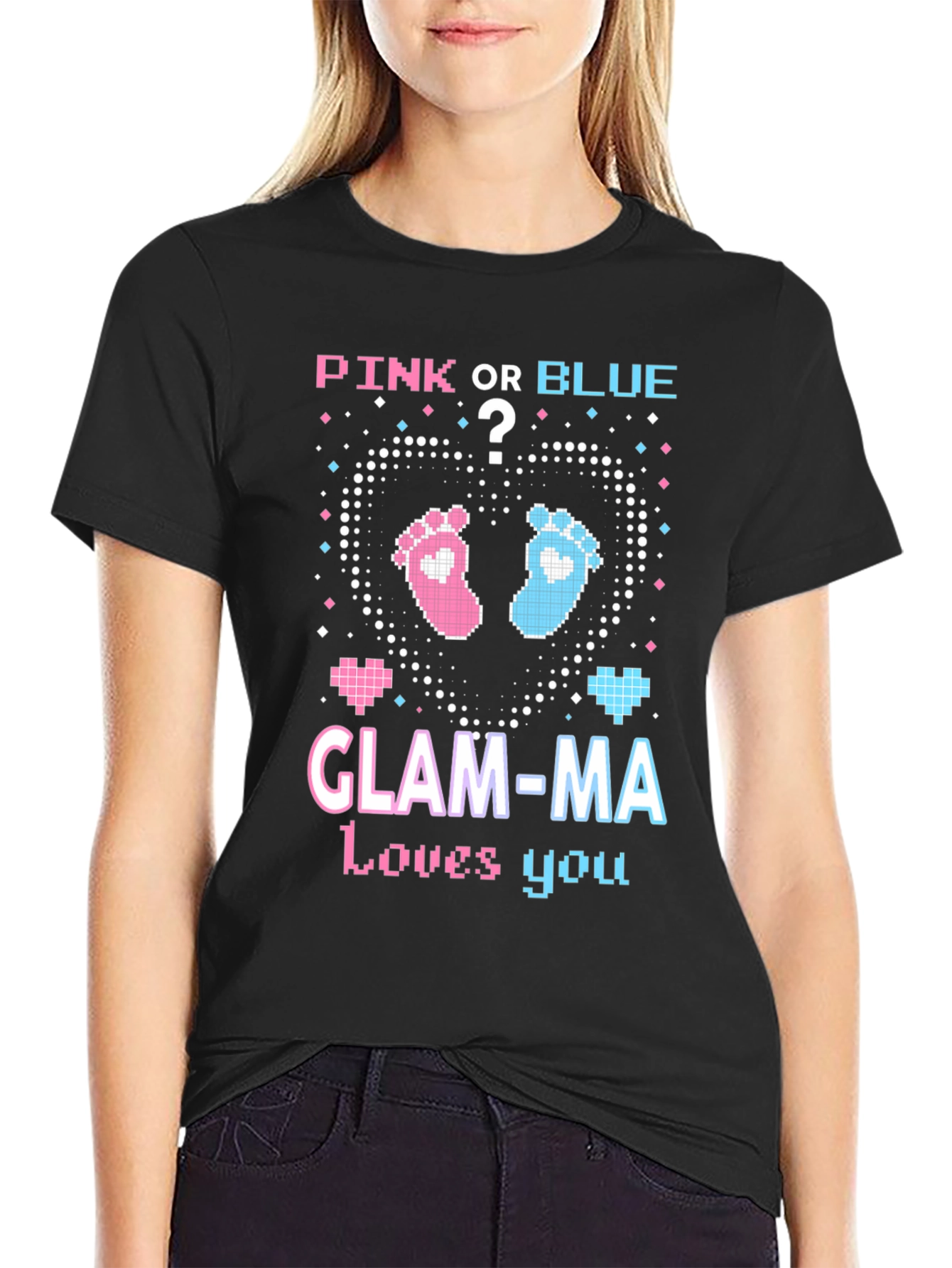 Pink or Blue Glam-Ma T-Shirt - Gender Reveal