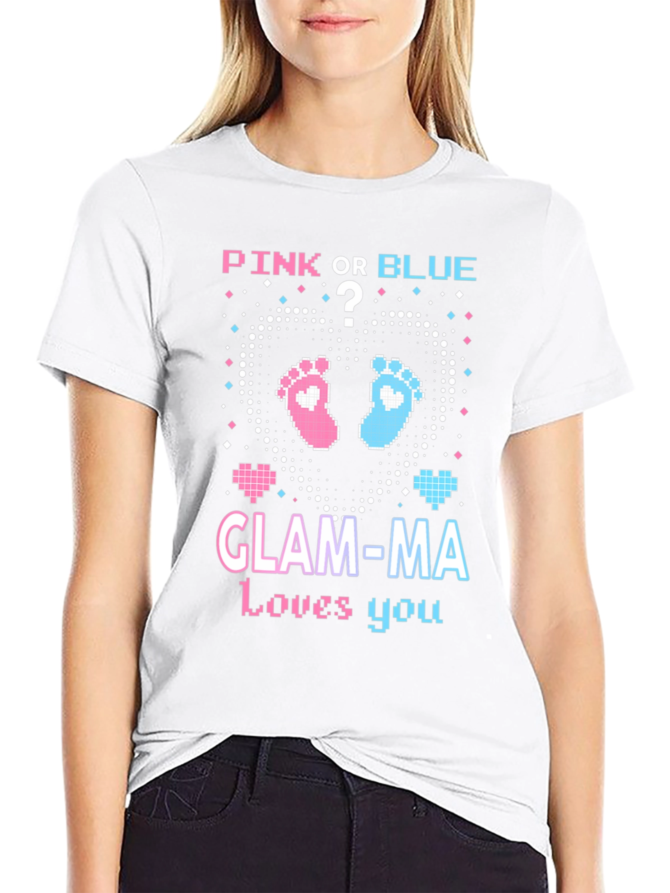Pink or Blue Glam-Ma T-Shirt - Gender Reveal