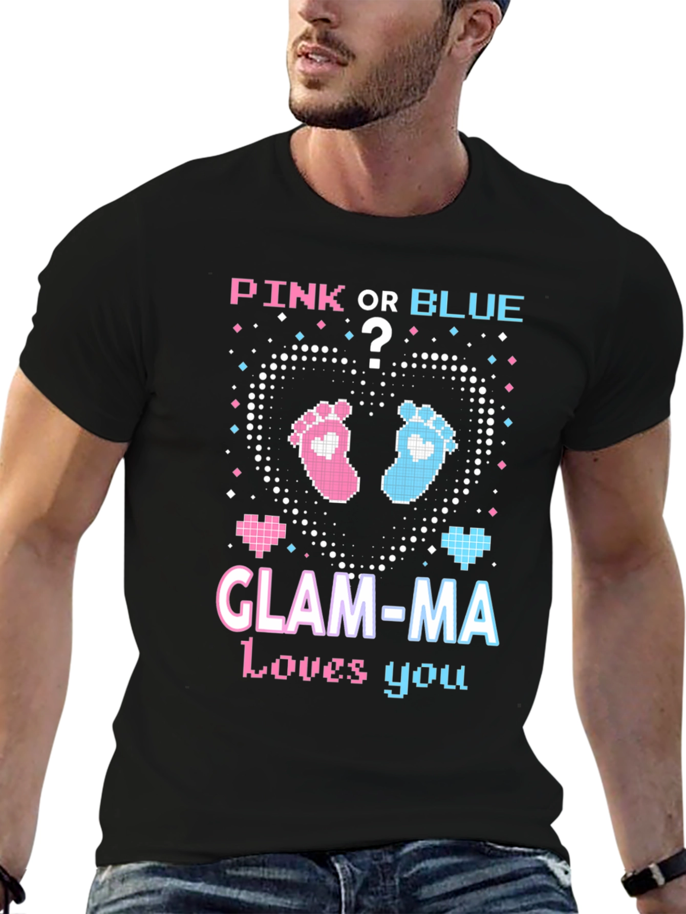 Pink or Blue Glam-Ma T-Shirt - Gender Reveal