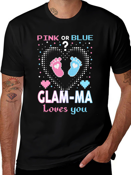 Pink or Blue Glam-Ma T-Shirt - Gender Reveal