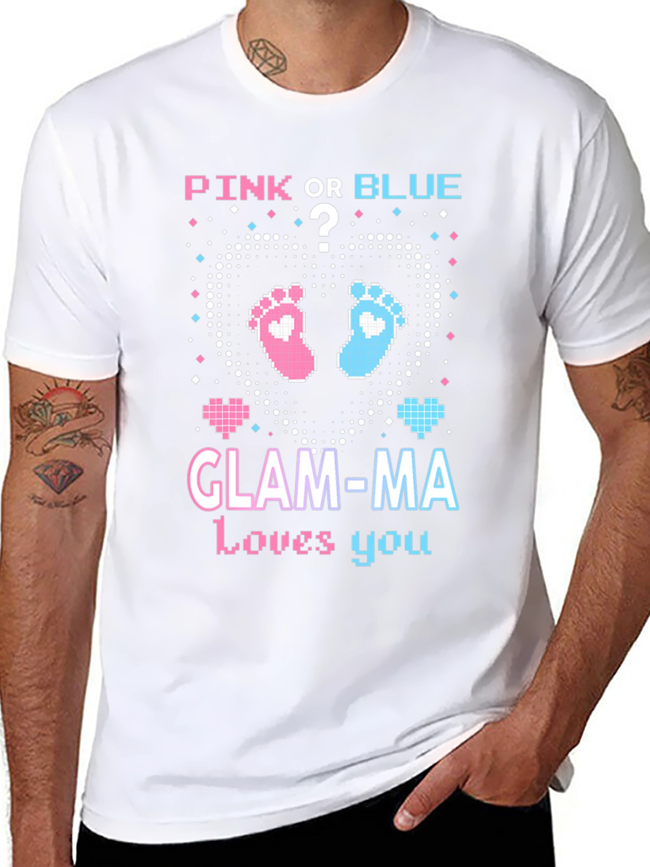 Pink or Blue Glam-Ma T-Shirt - Gender Reveal