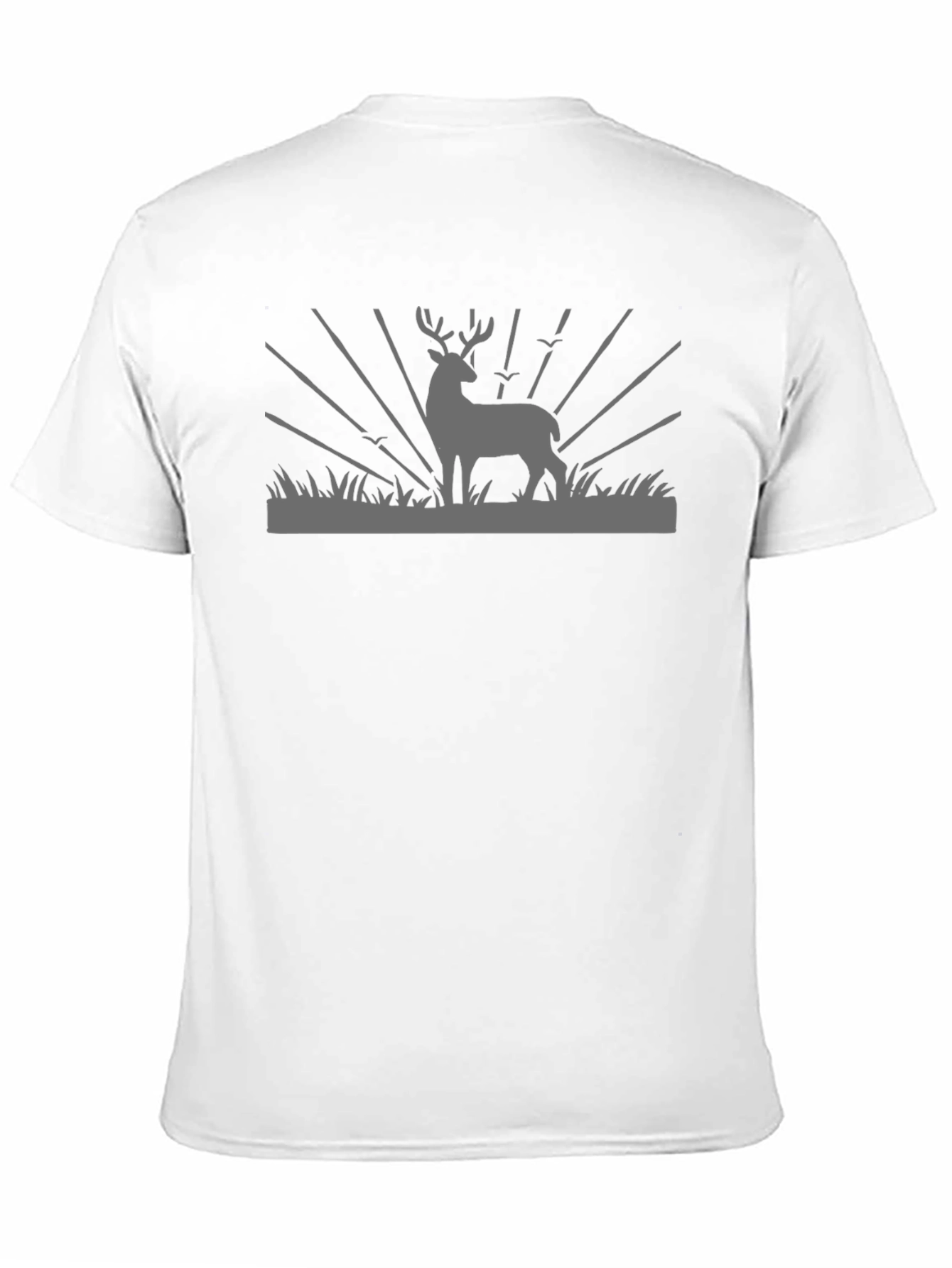 Deer Graphic Black T-Shirt - Nature Inspired Tee
