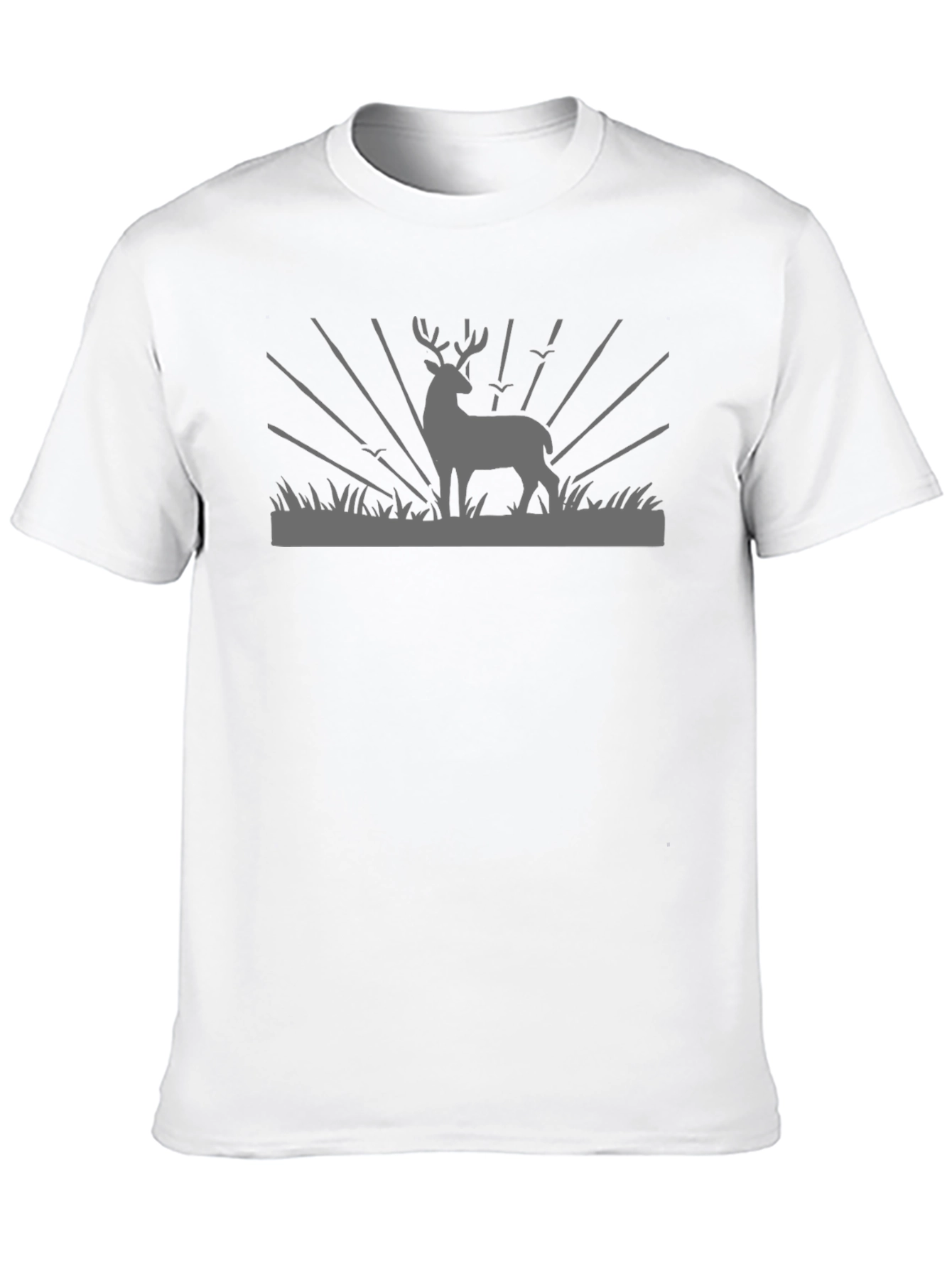 Deer Graphic Black T-Shirt - Nature Inspired Tee