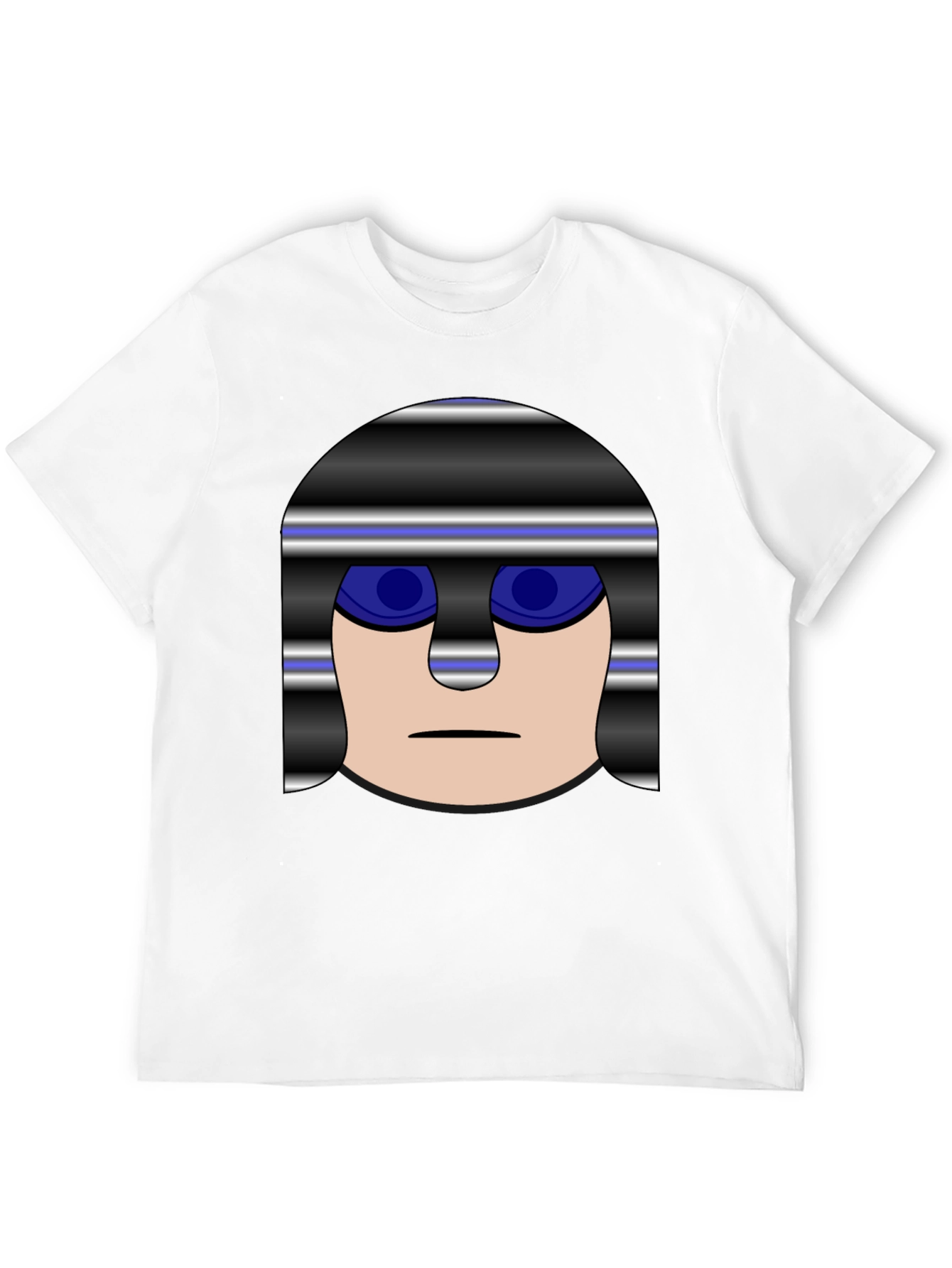 Mens Black T-Shirt with Cartoon Prisoner Graphic