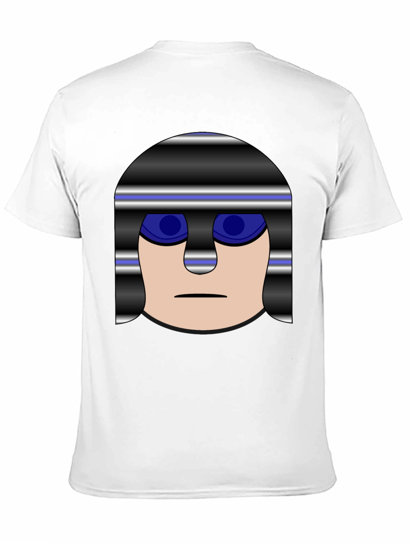 Mens Black T-Shirt with Cartoon Prisoner Graphic