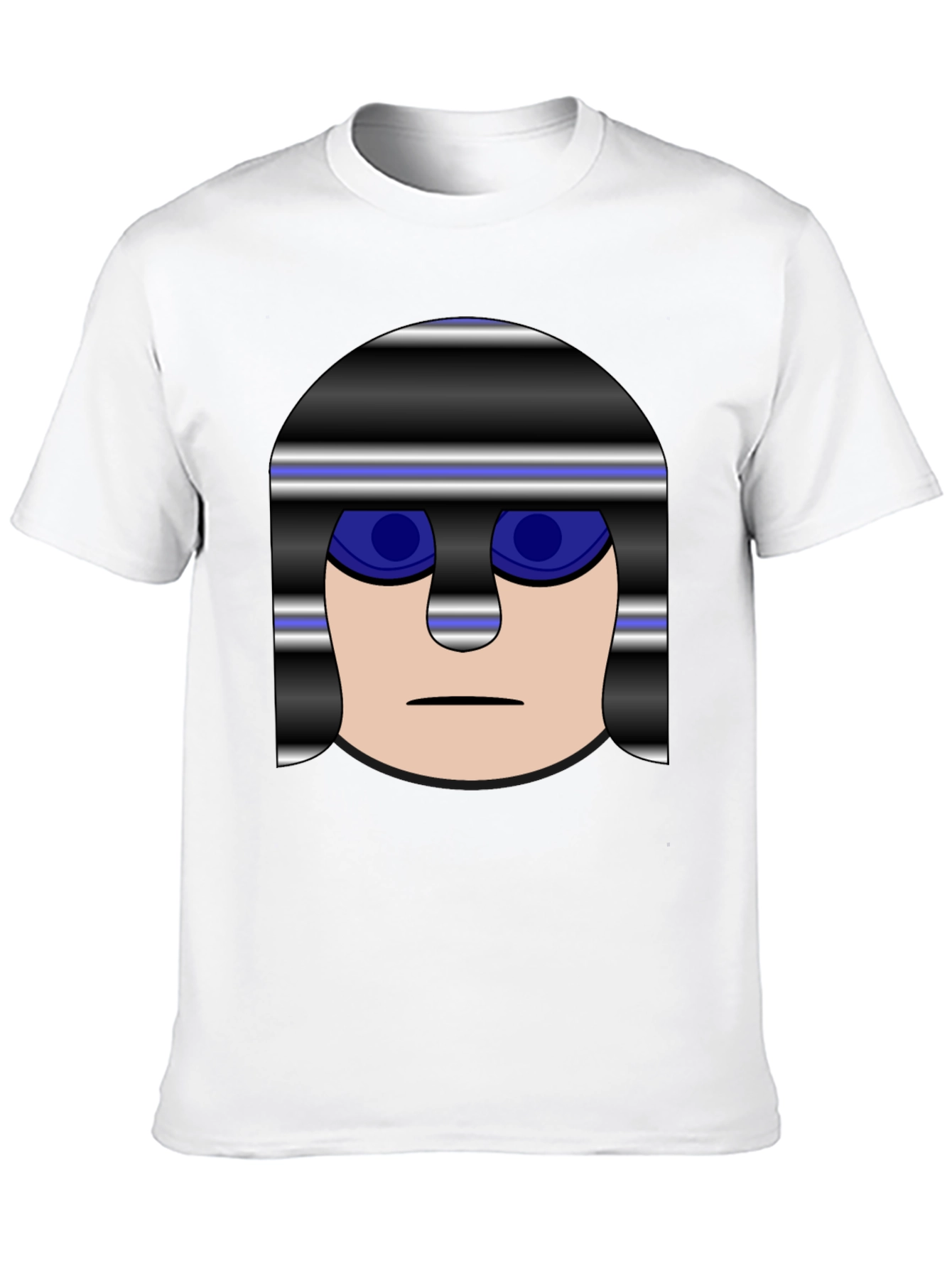 Mens Black T-Shirt with Cartoon Prisoner Graphic