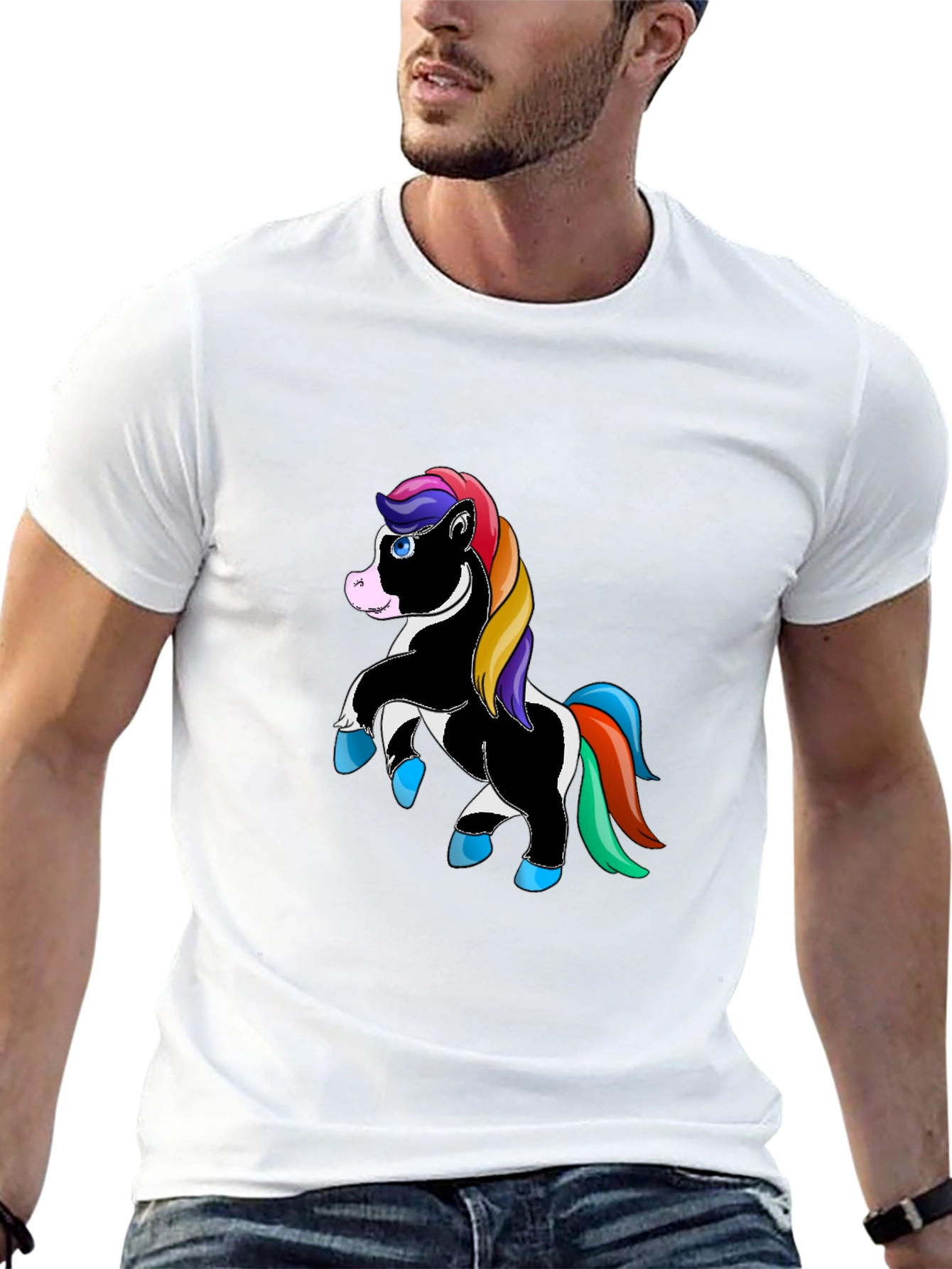 Unicorn Graphic Black T-Shirt