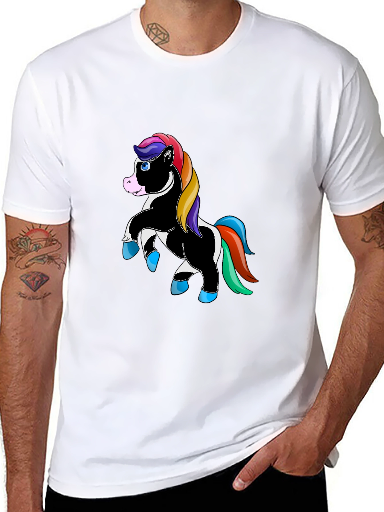 Unicorn Graphic Black T-Shirt