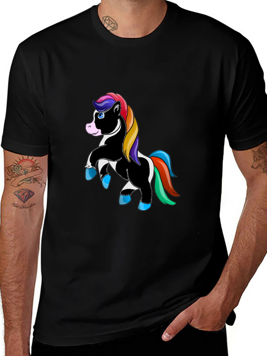 Unicorn Graphic Black T-Shirt