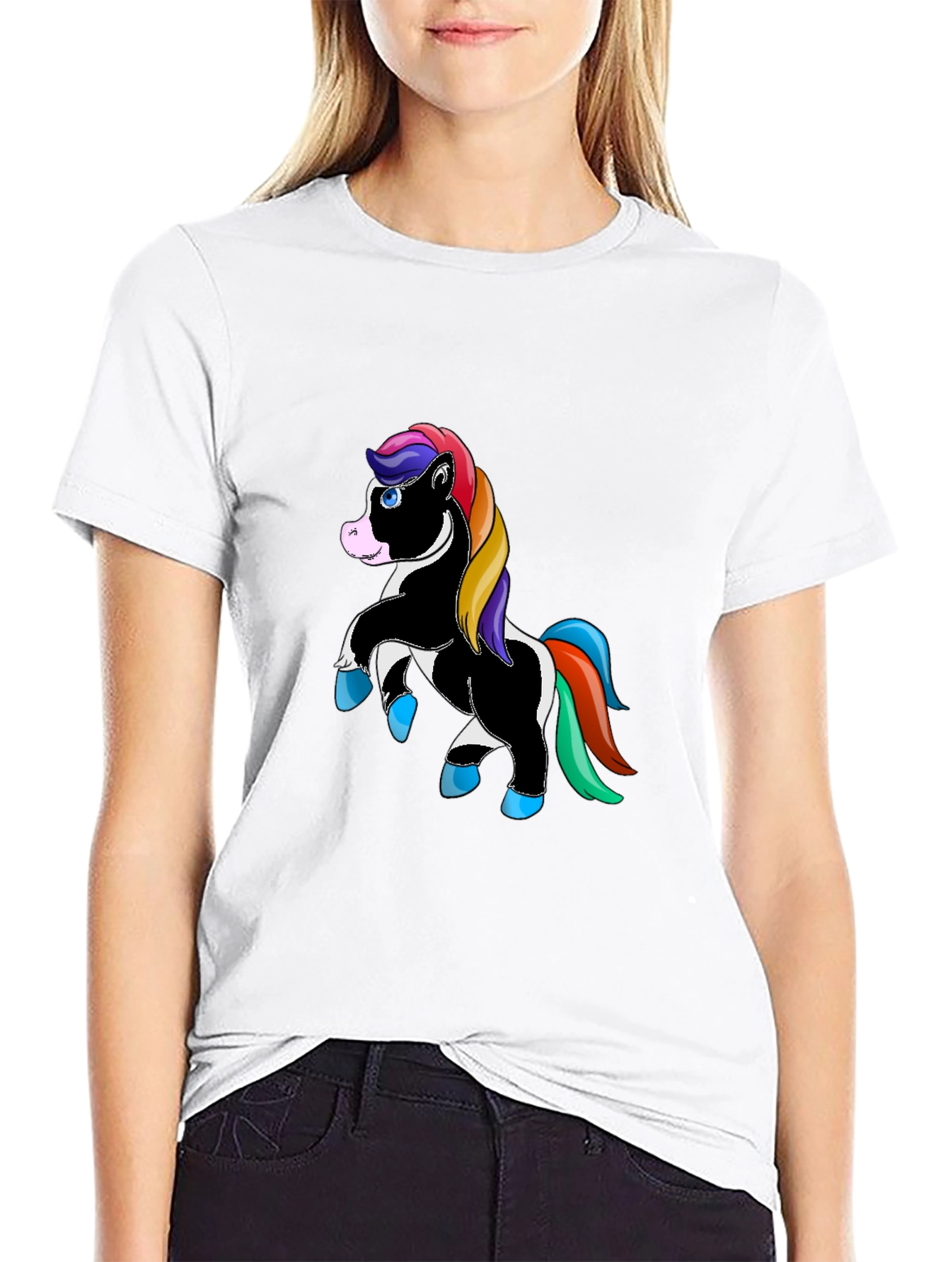 Unicorn Graphic Black T-Shirt