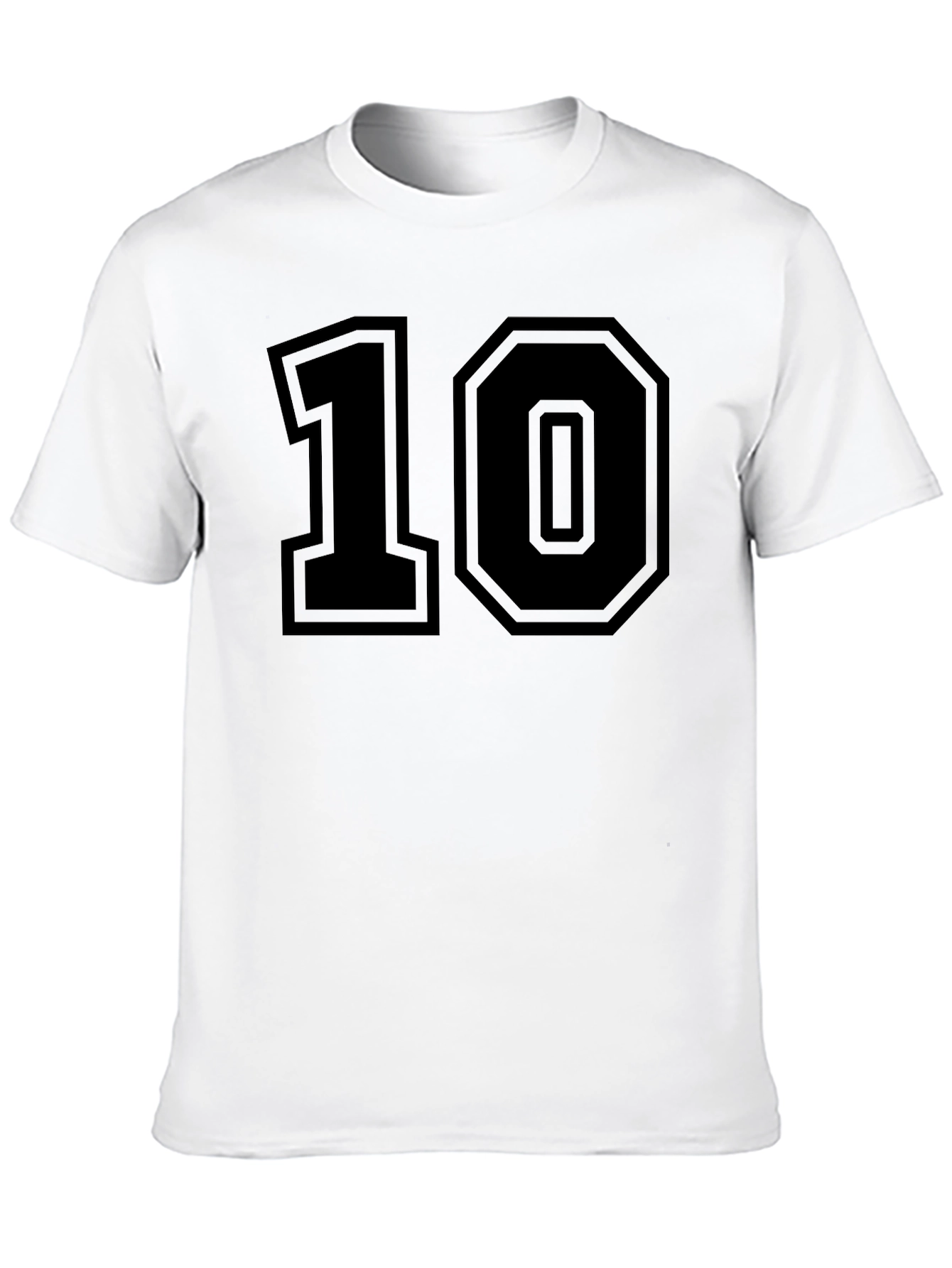 Classic Number 10 Graphic Tee - Black