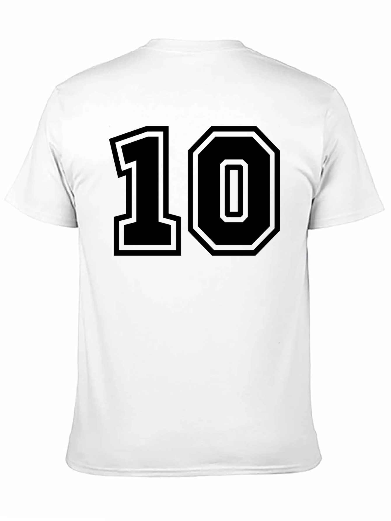 Classic Number 10 Graphic Tee - Black