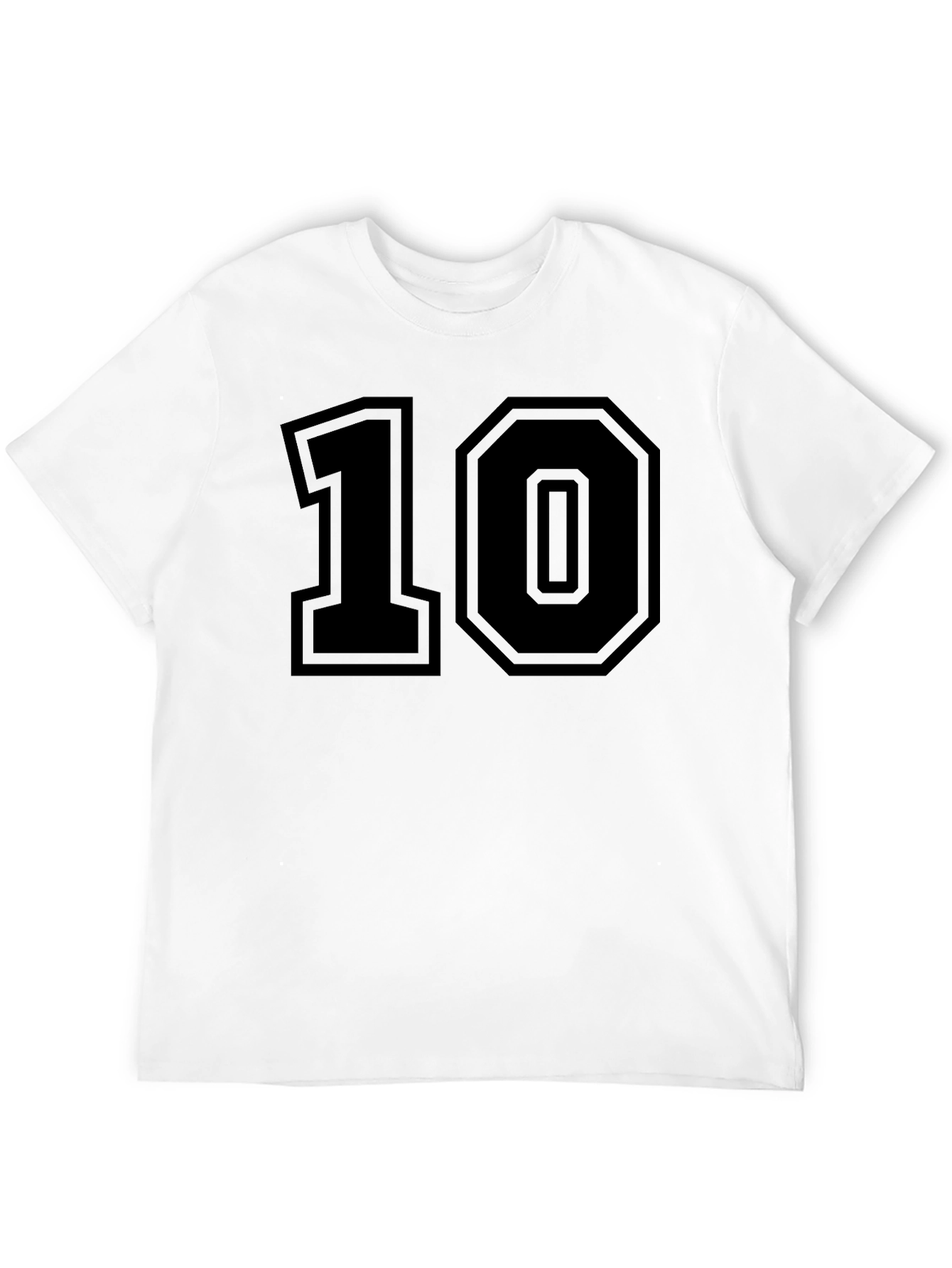 Classic Number 10 Graphic Tee - Black