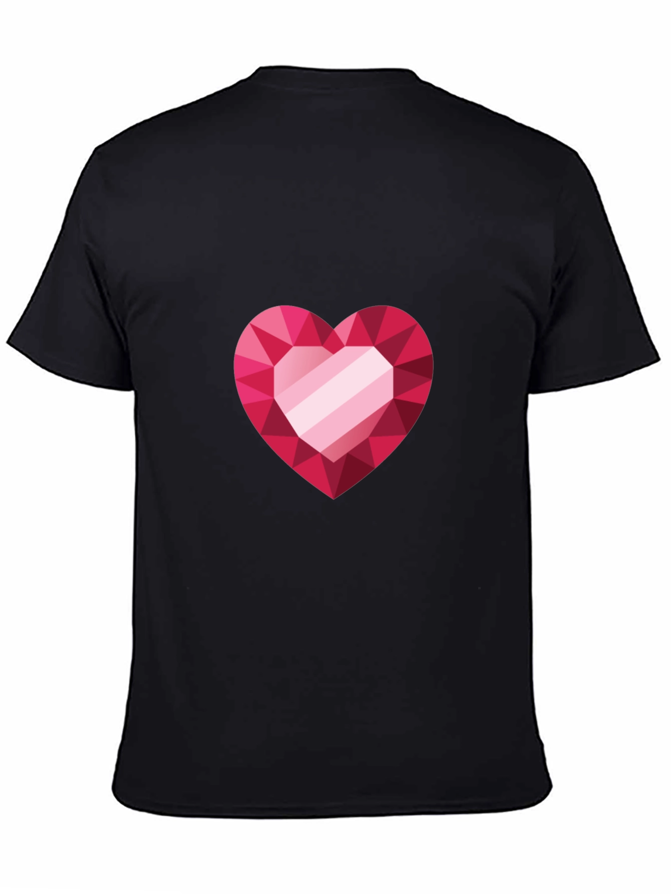 Heart Gem Graphic Black Tee