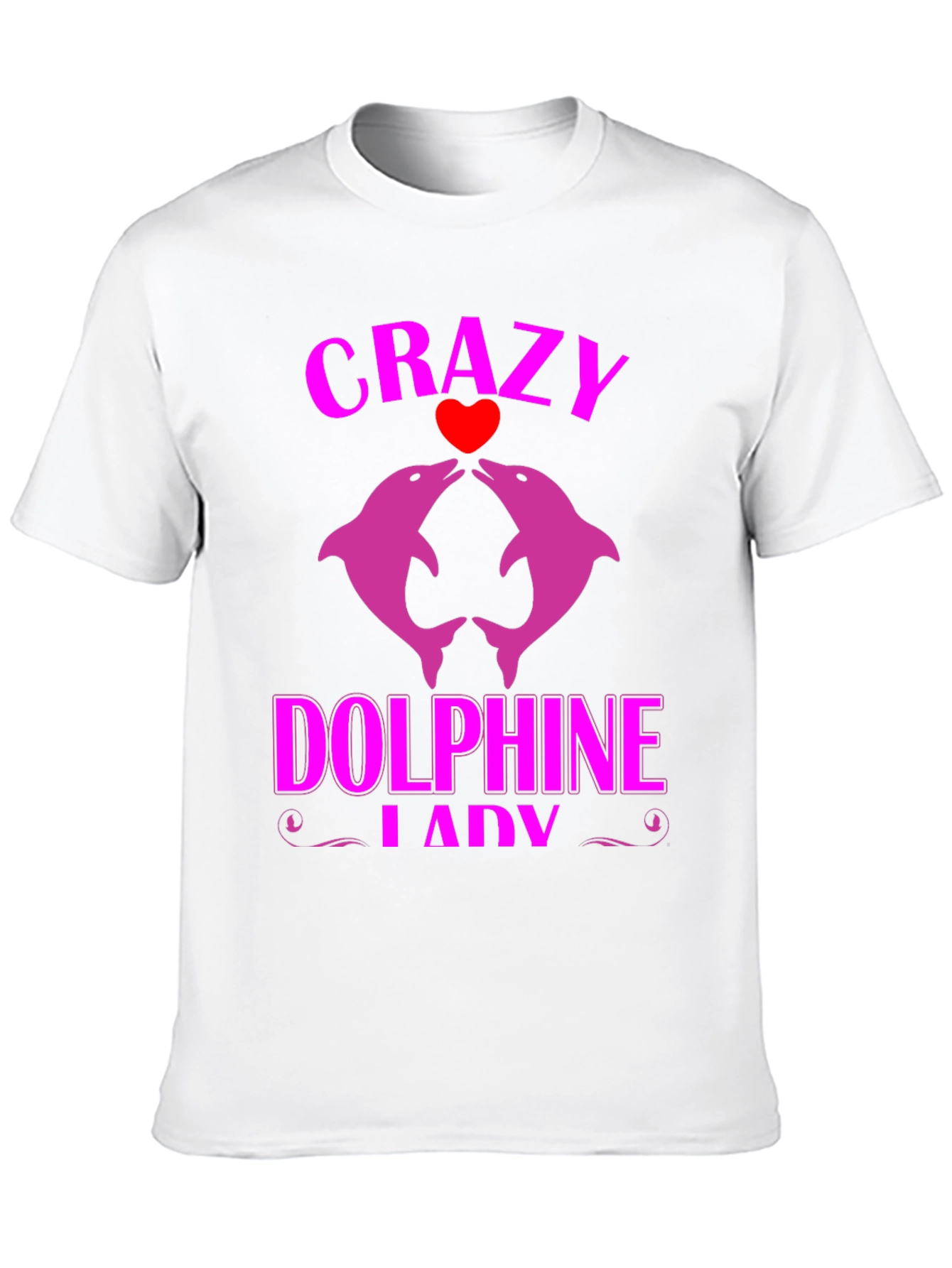 Crazy Dolphin Lady Graphic Tee