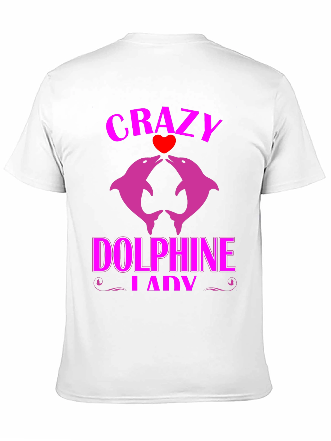 Crazy Dolphin Lady Graphic Tee