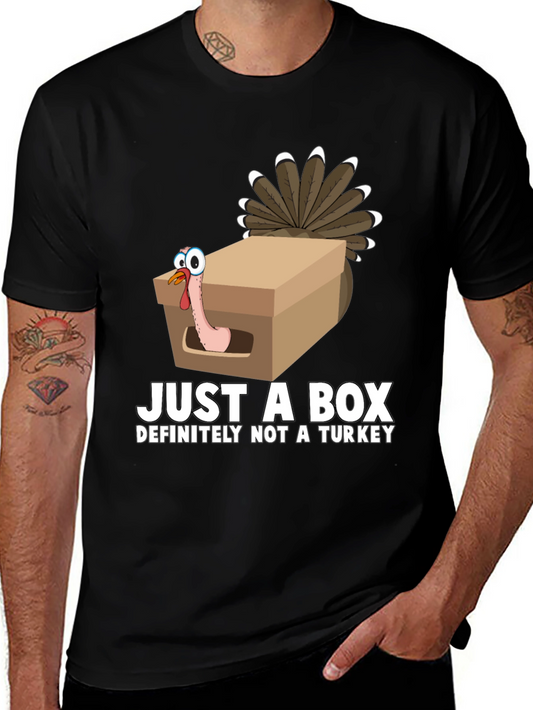 Just A Box Funny Thanksgiving Turkey Humor Graphic Tee