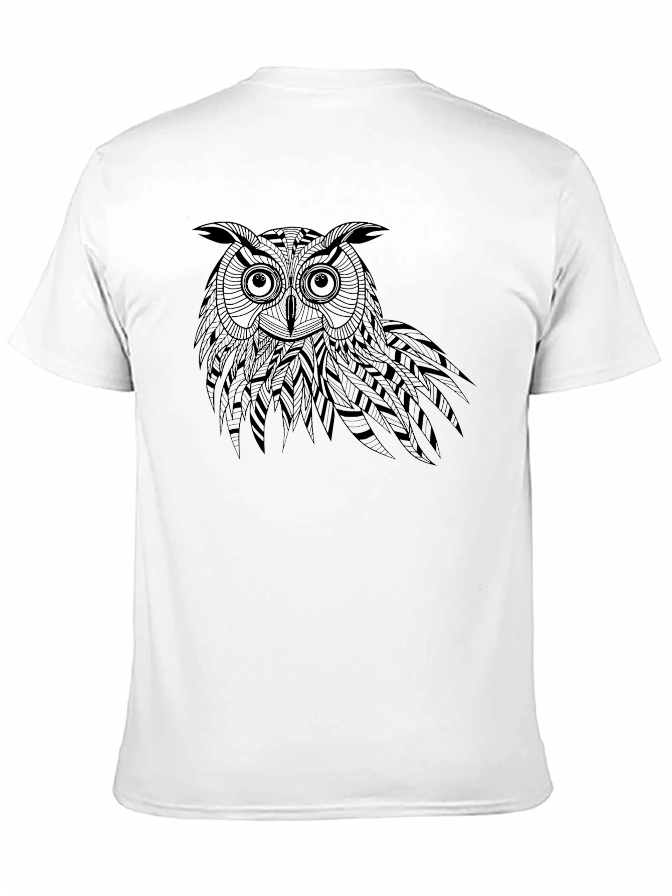 Black Owl Graphic Tee - Unique Design