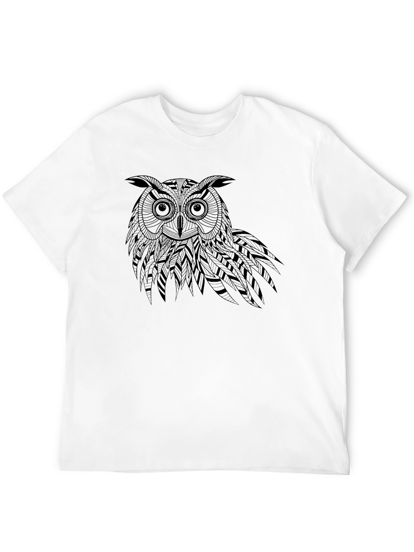 Black Owl Graphic Tee - Unique Design