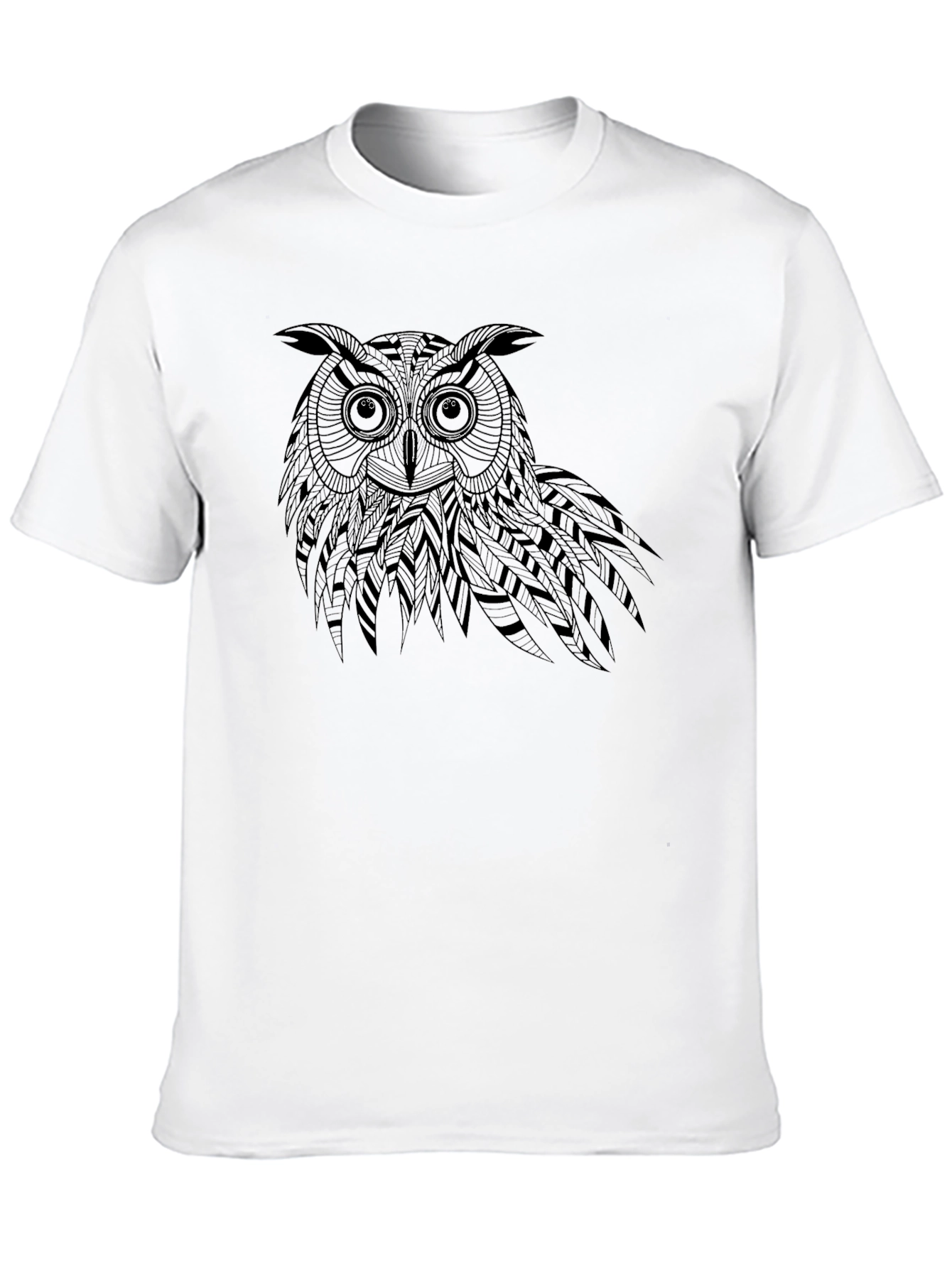 Black Owl Graphic Tee - Unique Design