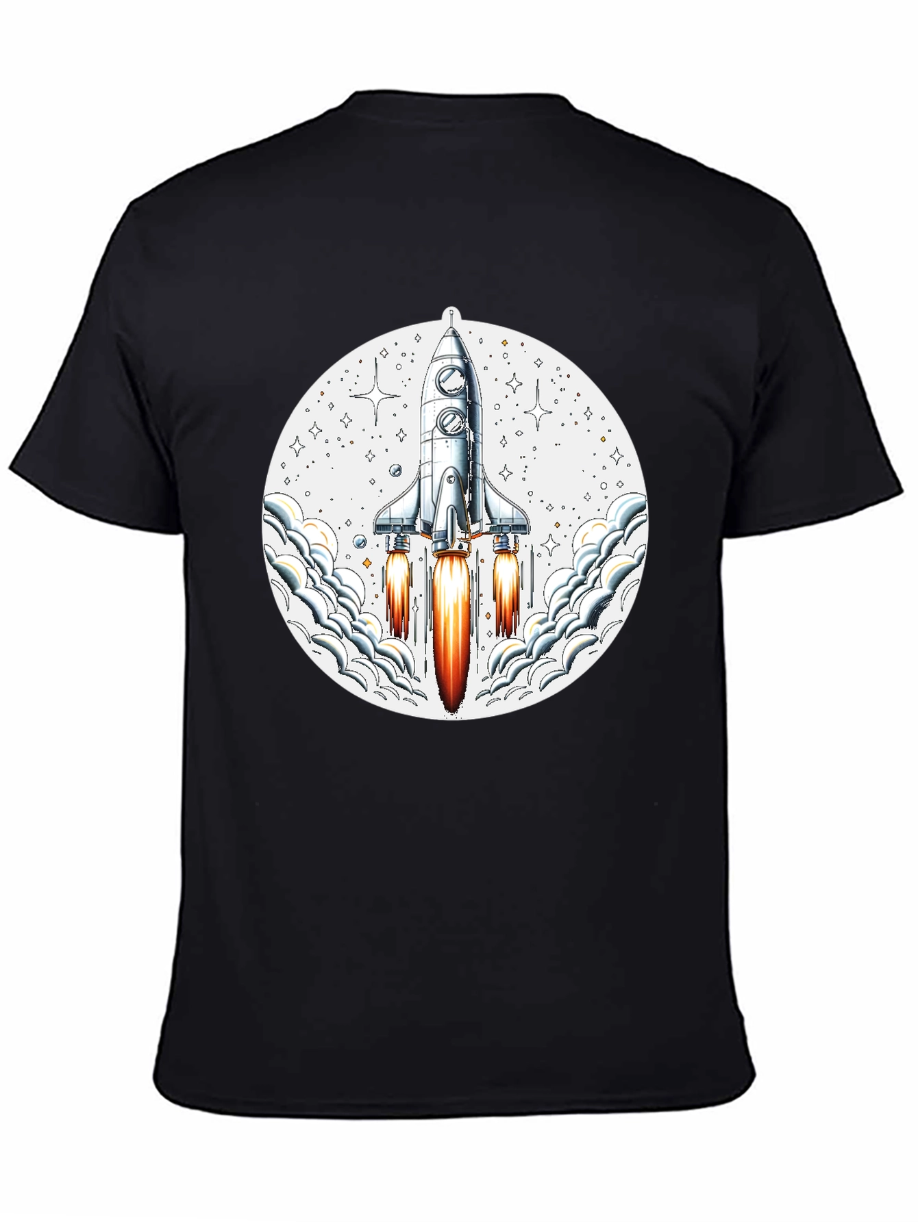 Rocket Launch Graphic Tee - Mens Black T-Shirt